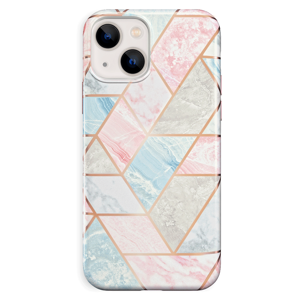 Geometric Marble iPhone Case - Stylish & Durable Phone Cover for iPhone 13/14/15 Pro Max - Perfect for Work, Travel & Everyday Protection