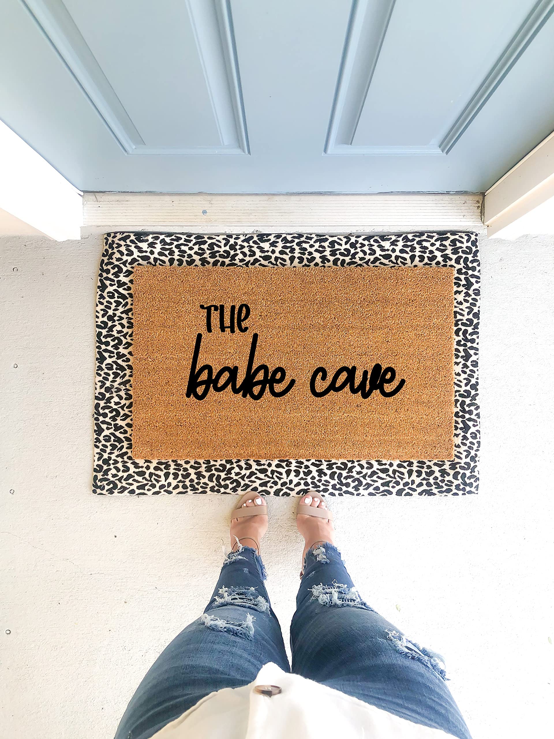 Natural Coir Doormat for She Shed & Front Porch - Funny Cute Housewarming Gift with Non-Slip Backing | Rustic Welcome Mat for Outdoor Entryway, Patio & Farmhouse Decor