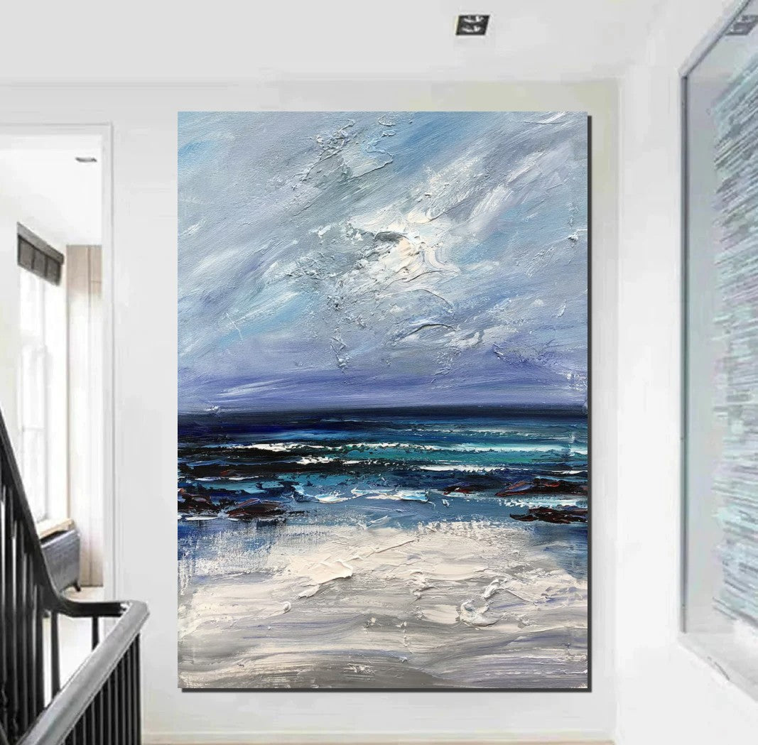 Extra Large Abstract Canvas Paintings - Hand Painted Modern Landscape Wall Art for Bedroom Decor | Perfect for Living Room, Office & Home Interior Design