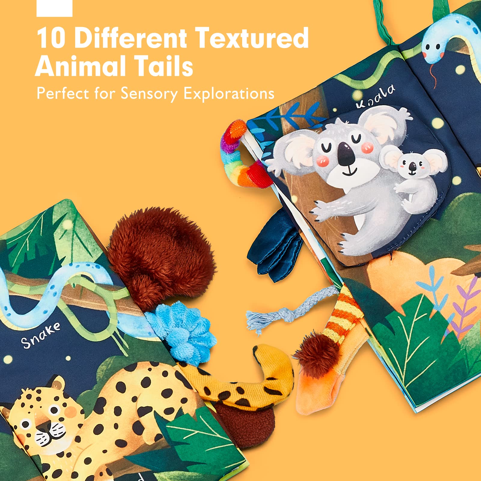 Hahaland High Contrast Baby Books 0-12 Months - Tummy Time Sensory Toys for Infants, Touch & Feel Soft Activity Book - Perfect Newborn Gift for Boys & Girls (0-3, 6-12 Months) - Great for Early Learning, Easter Basket Stuffers & Baby Shower Gifts