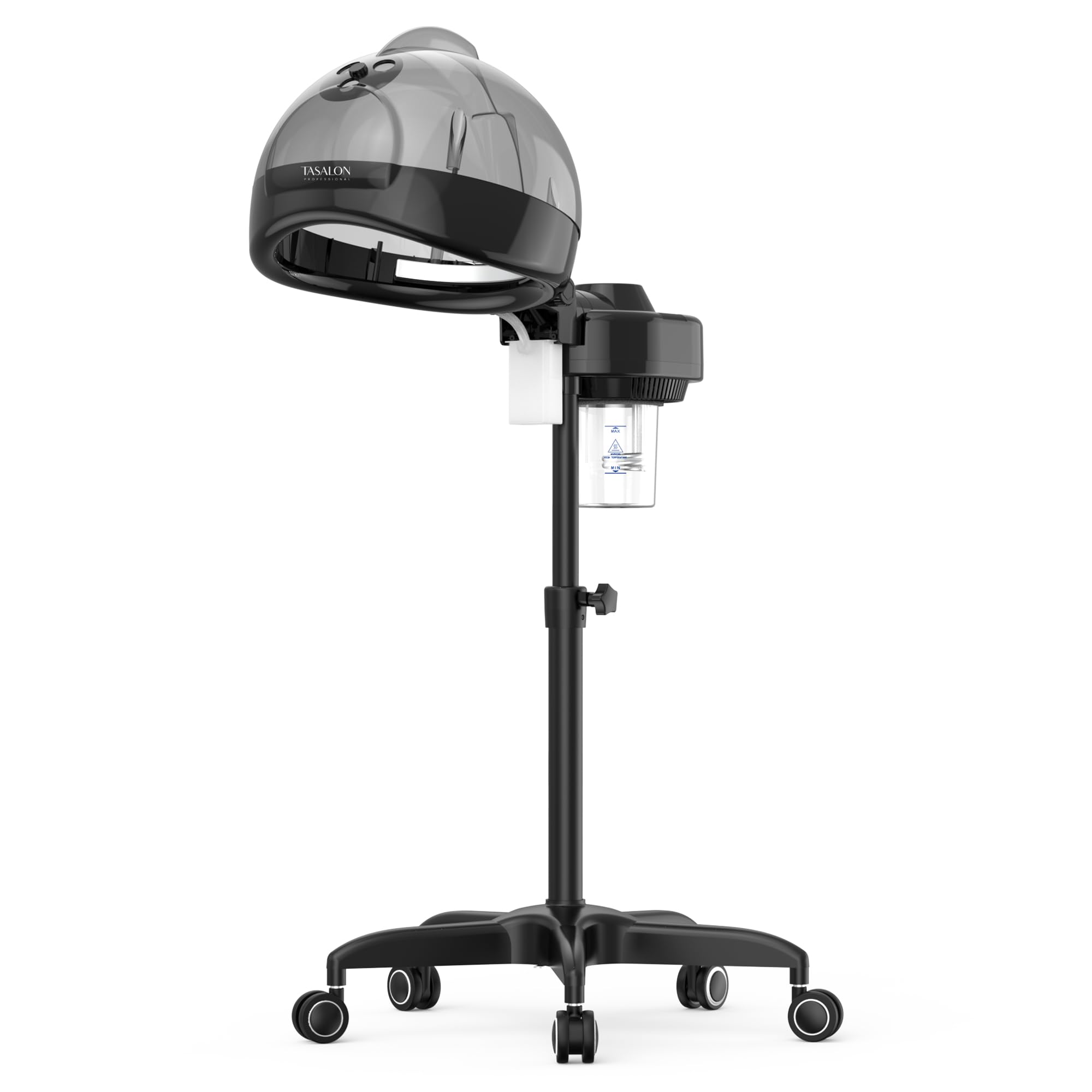 Professional Hair Steamer with Hooded Dryer - Deep Conditioning Treatment for Natural, Dyed & Oiled Hair | Mechanical Timer & Adjustable Heat | Hot Mist Spa Therapy for Home & Salon Use | Perfect for Deep Moisturizing, Hair Growth & Relaxation Treatments
