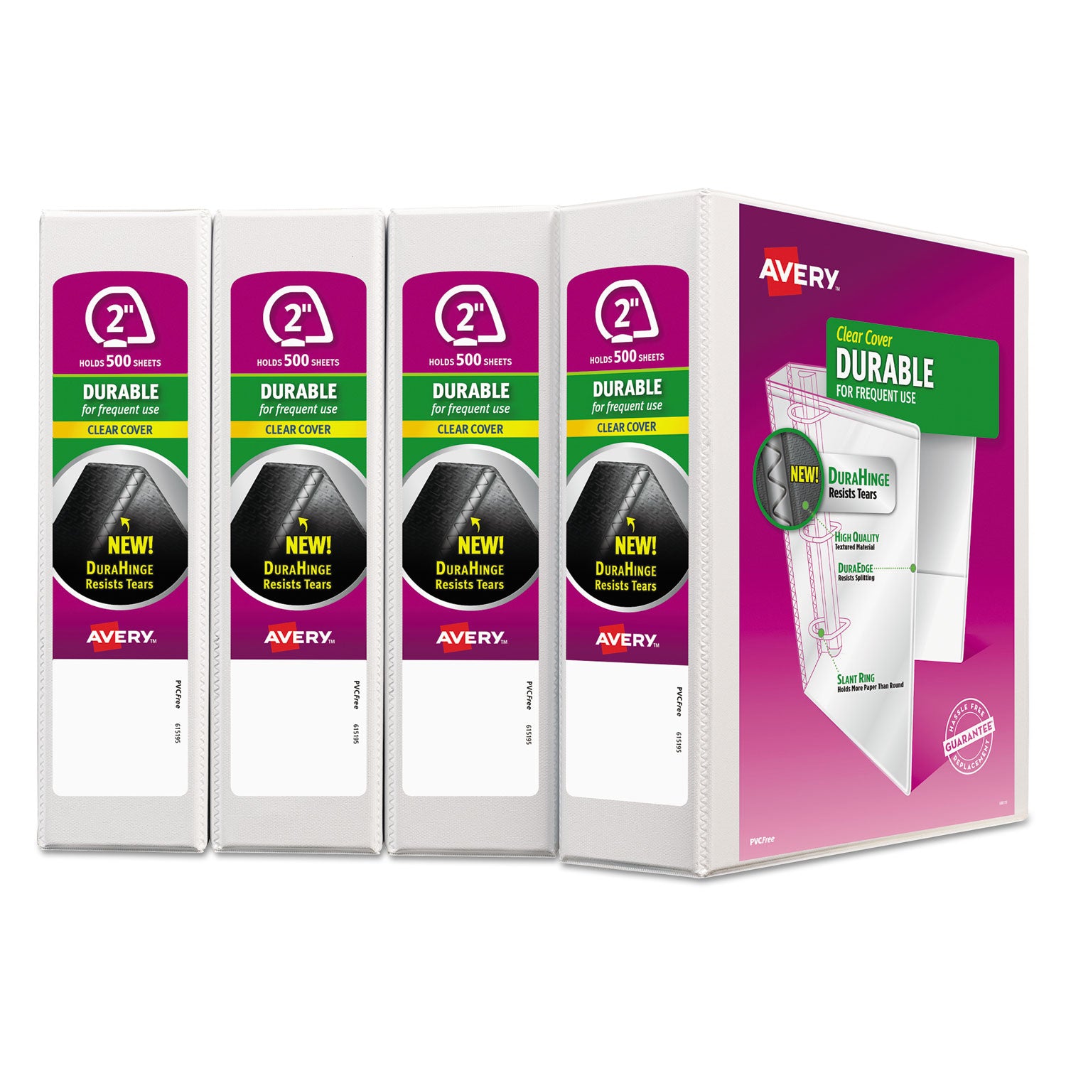Avery® Durable 3-Ring Binder with DuraHinge™ Technology, 2