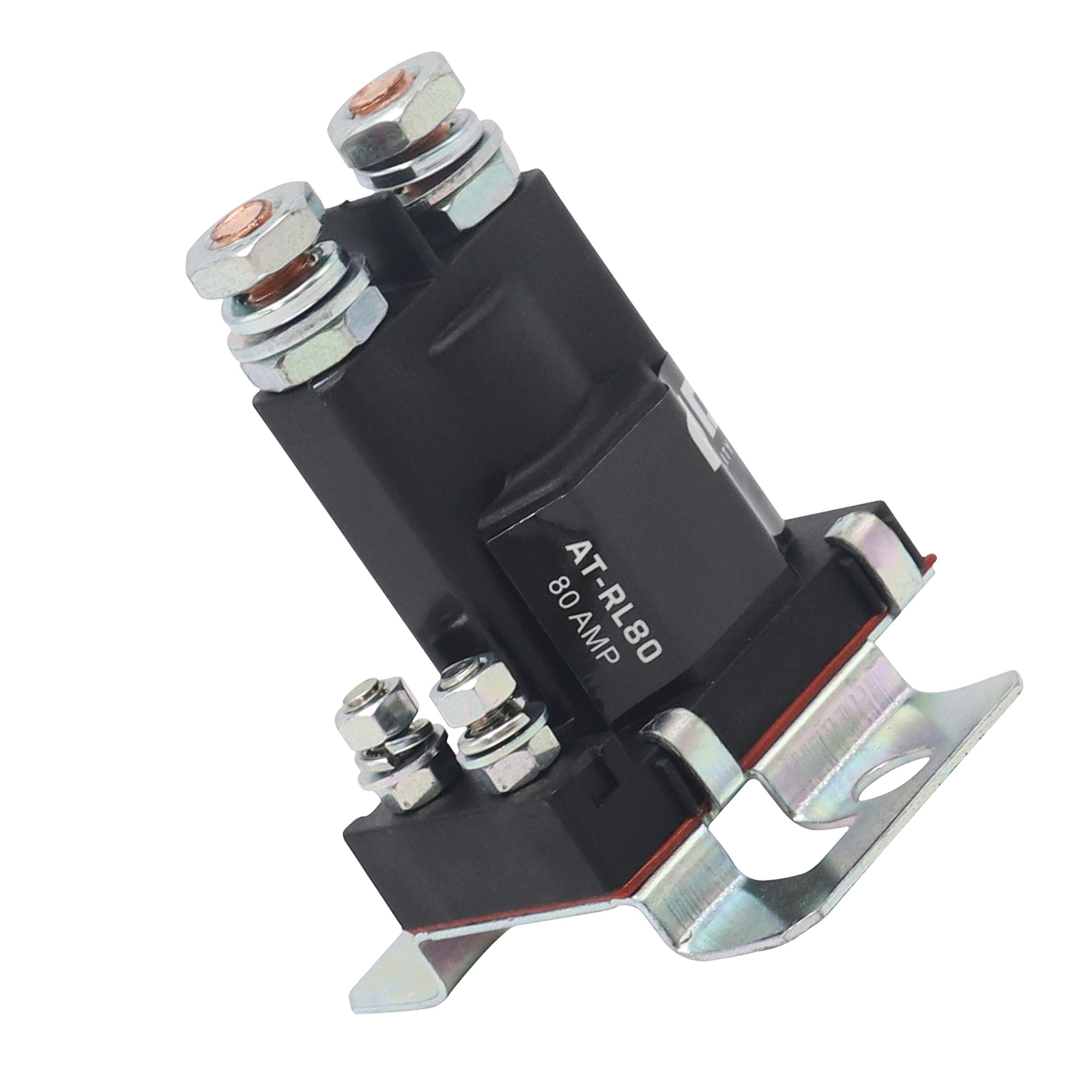 Audiotek 80-Amp 12V Continuous Duty Solenoid Relay - Heavy Duty Battery Isolator & SPST Starter Relay (4 Pin) - Perfect for Car, Boat, RV, Motorcycle & Off-Road Vehicles - Reliable Power Management Solution for Automotive & Marine Applications (1 Pack)