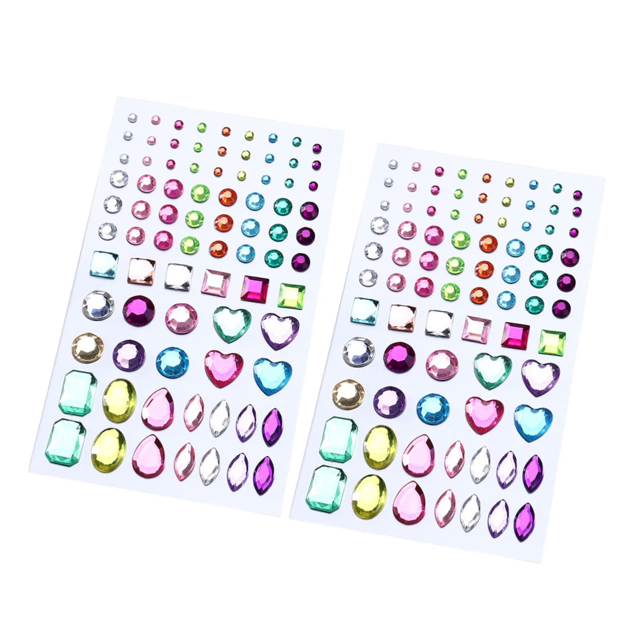 BIUDECO 2 Pack Crystal Stickers for Kids - Self-Adhesive Rhinestone Gem Stickers for DIY Crafts, Scrapbooking, and Room Decor | Perfect for Birthday Parties, School Projects & Gift Wrapping