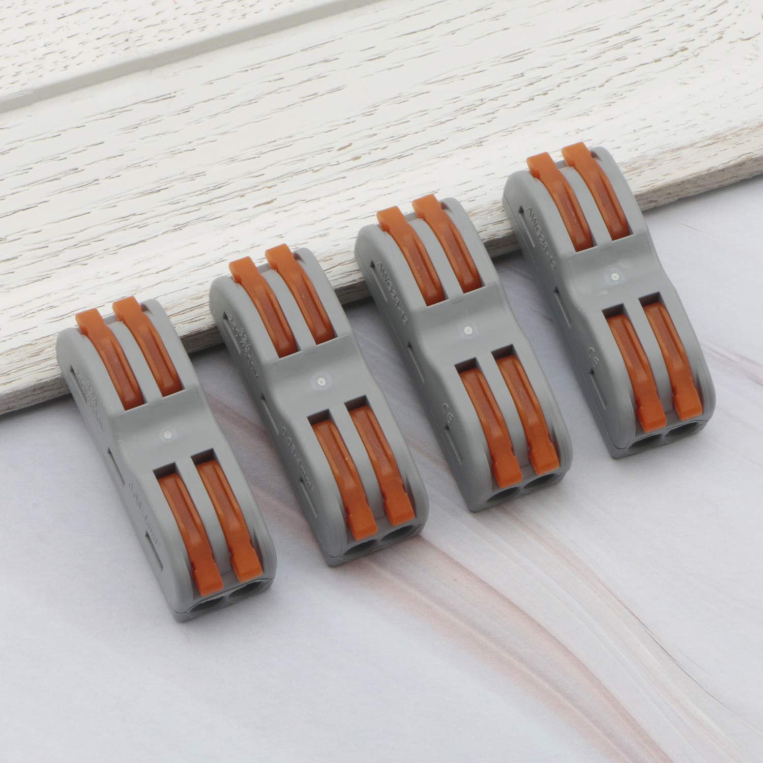 Kesell Lever Nuts Wire Connectors 30Pcs - Compact Quick Connect Terminal Blocks for LED Lights, Electrical Wiring & DIY Projects - Secure SPL-2 Lever-Nut Connectors for Home, Office & Industrial Use