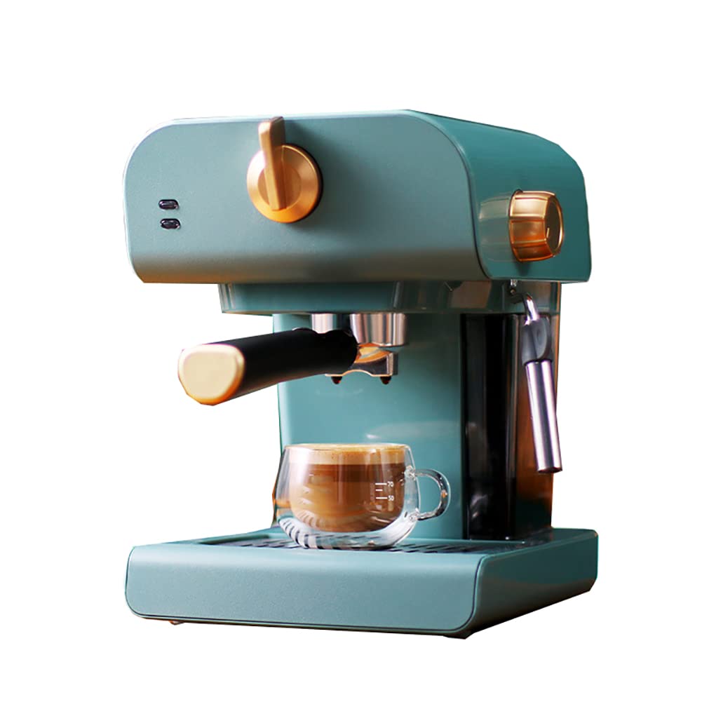 JJINPIXIU Semi-Automatic Espresso Coffee Machine with Milk Frother - Detachable Water Tank for Home Use | Perfect for Espresso, Cappuccino, Latte & Coffee Grinding | Compact & Easy to Use for Small Kitchens & Offices