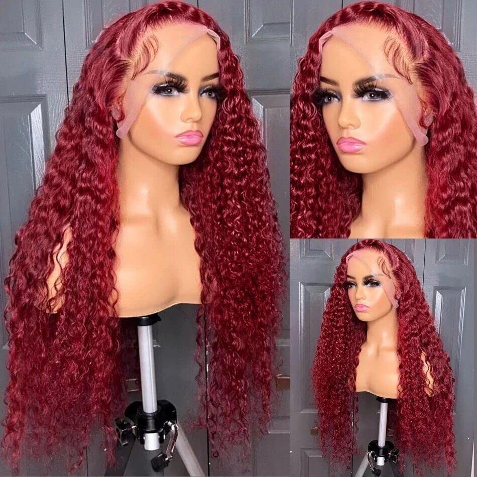 13x4 Burgundy Deep Wave Wig