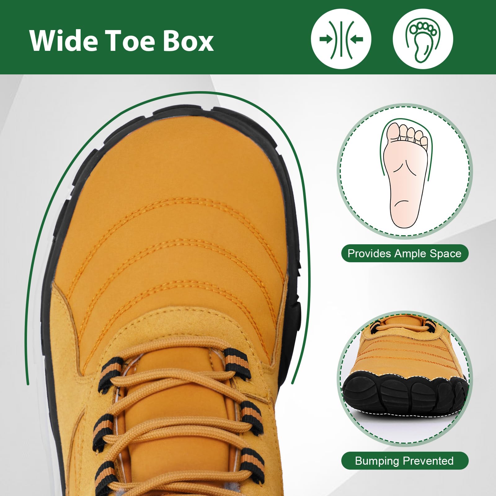 Winter Barefoot Shoes for Women & Men - Waterproof Minimalist Snow Boots with Wide Toe Box & Non-Slip Sole - Perfect for Running, Walking & Outdoor Activities in Cold Weather