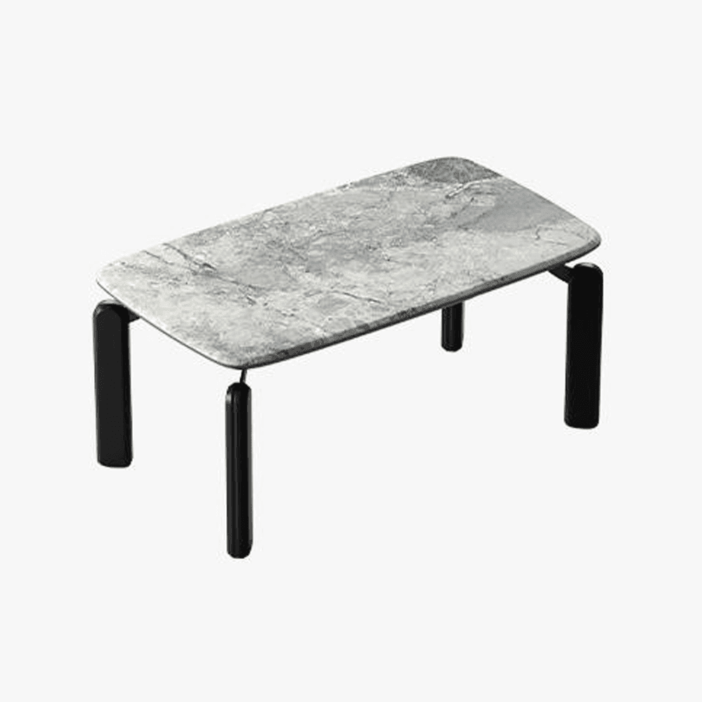 Genevieve Modern Marble Tech Dining Table - Light & Dark Finish - Perfect for Kitchen, Dining Room & Small Space Homes