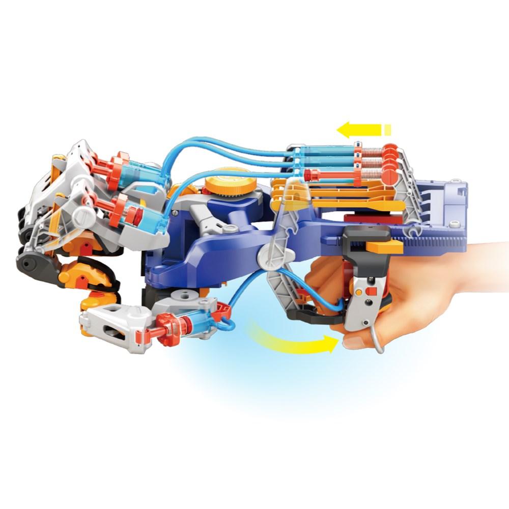 Johnco Cybot Hydraulic Cyborg Hand - STEM Robotics Kit for Kids & Adults | DIY Buildable Mechanical Arm | Science Project & Educational Toy for Classroom & Home Learning