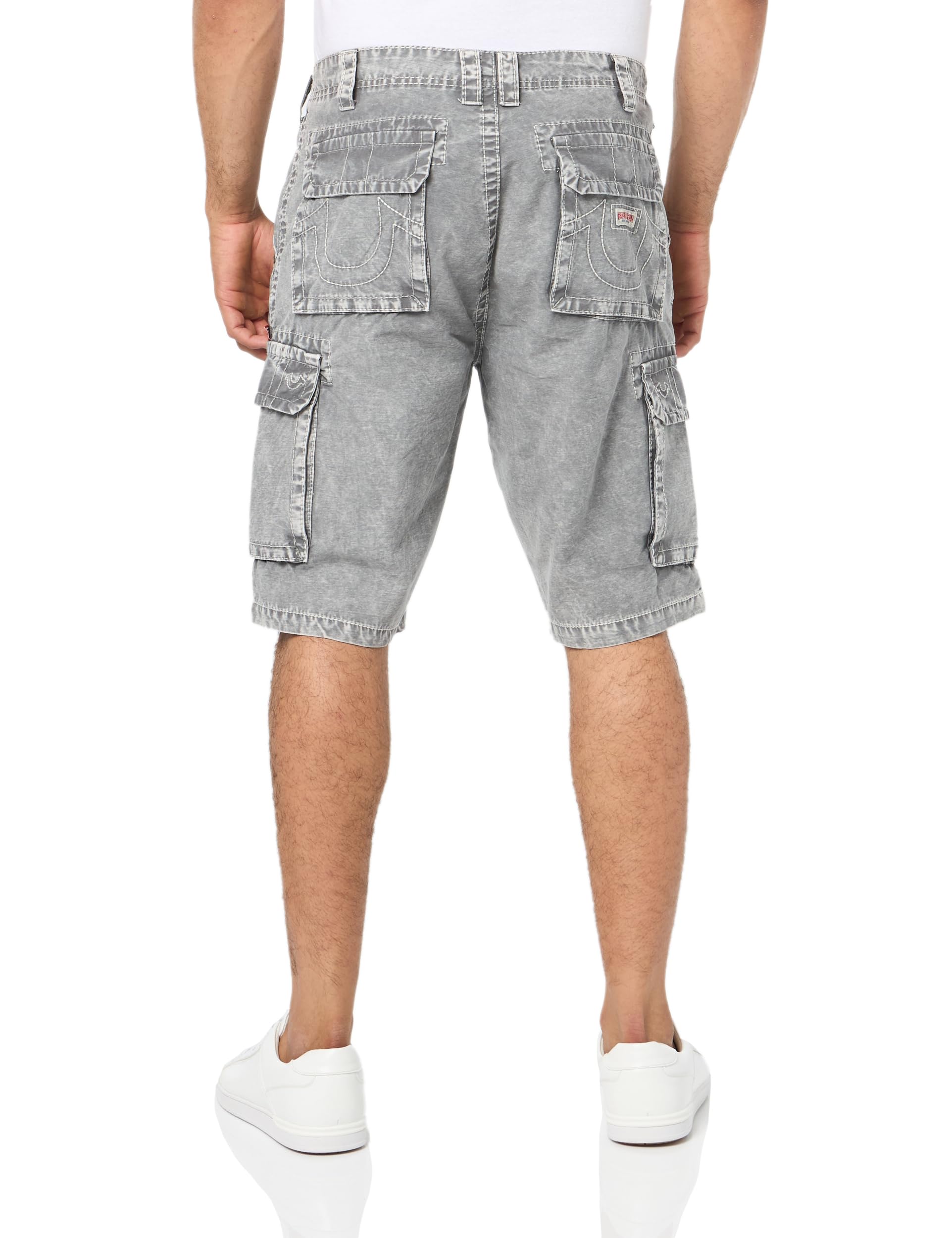 True Religion Men's Big T Classic Cargo Shorts - Comfortable Casual Shorts for Summer, Outdoor & Travel | Multiple Pockets | Relaxed Fit