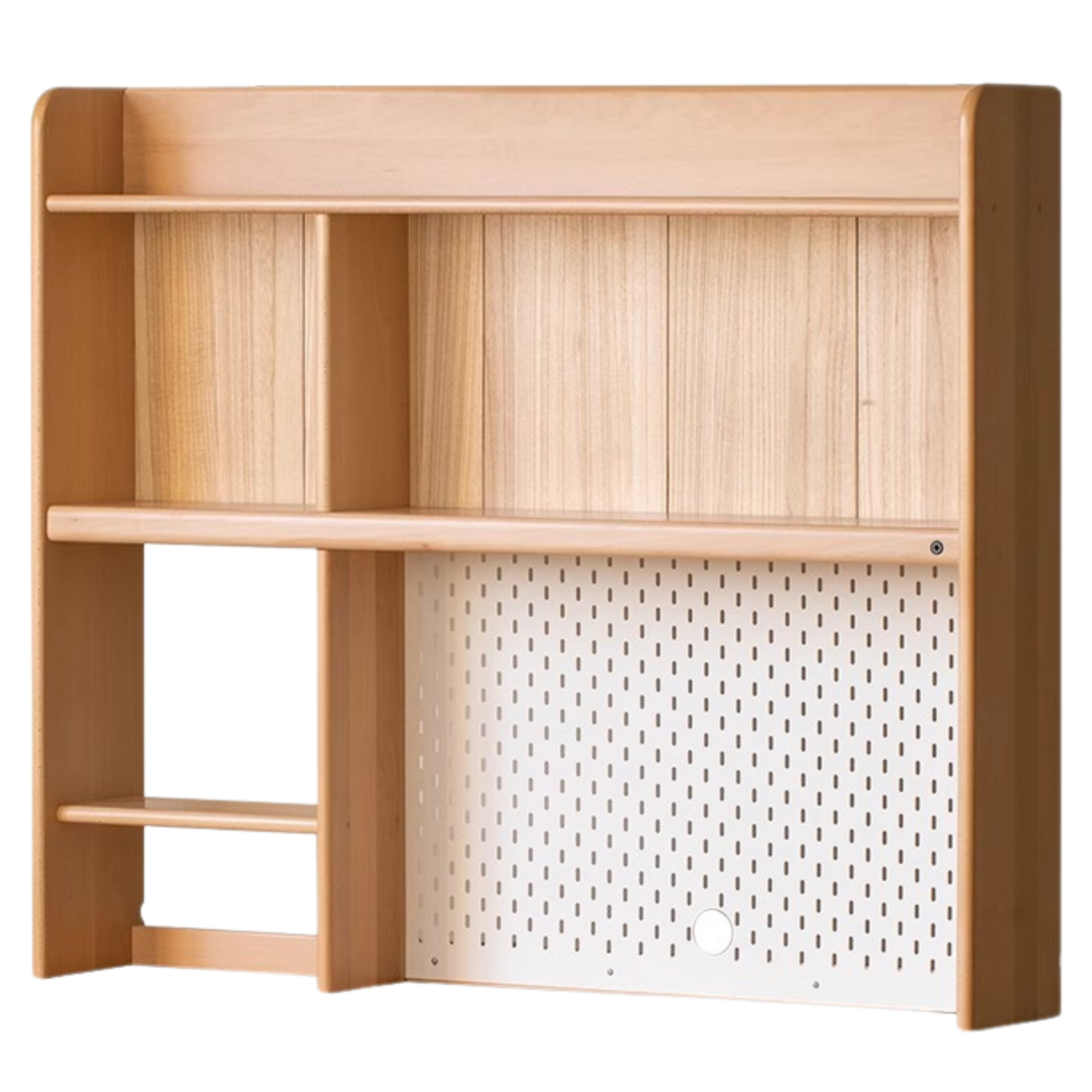 Solid Wood Study Desk with Shelf - Beech & Oak Wooden Writing Desk for Home Office, Study Room, or Library - Durable & Stylish Workspace Solution