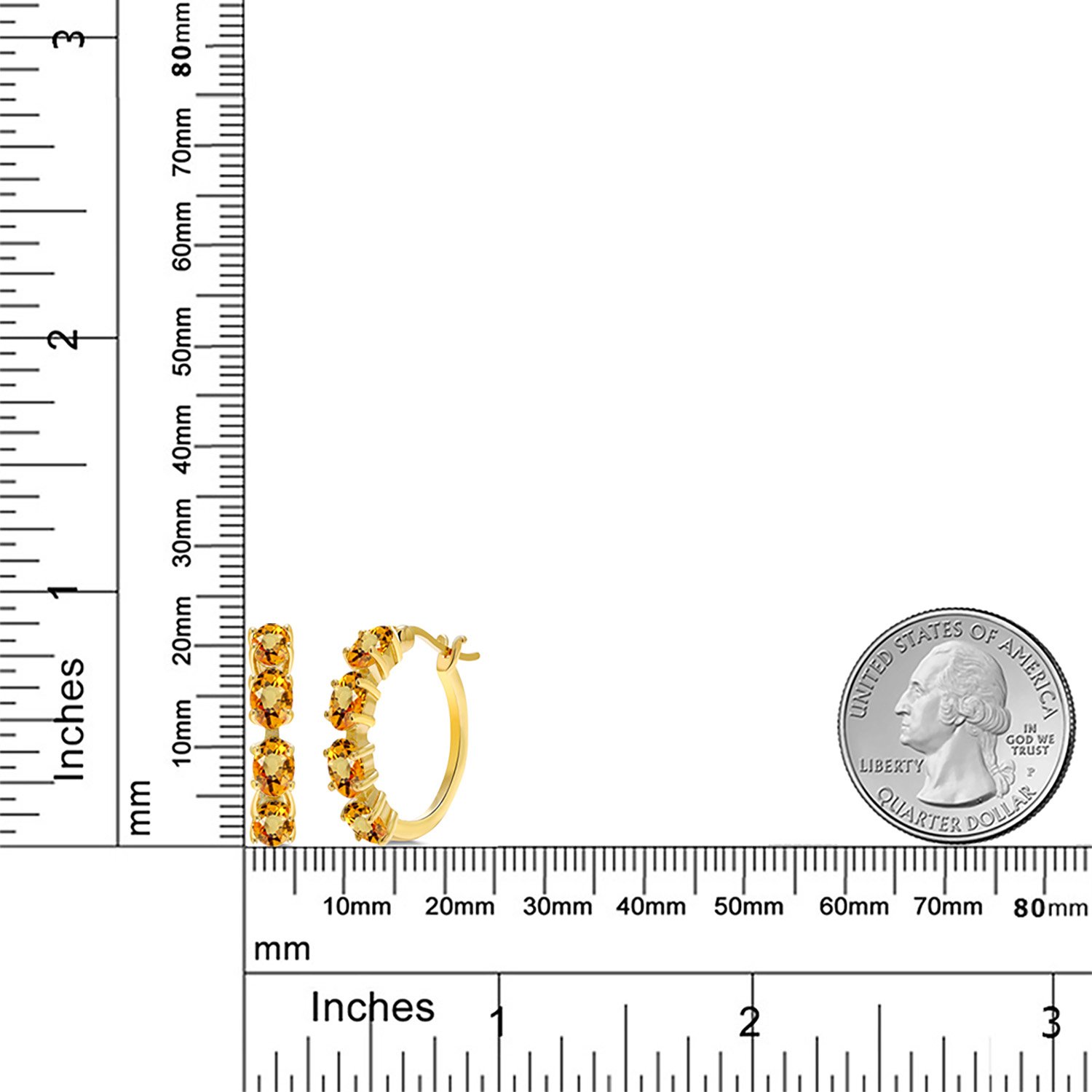 Gem Stone King 18K Gold Plated Silver Oval Birthstone Hoop Earrings for Women | 6x4mm Oval Gemstone | 22mm (0.85 Inch) Gold Hoop Earrings | Perfect for Birthdays, Anniversaries & Everyday Elegance