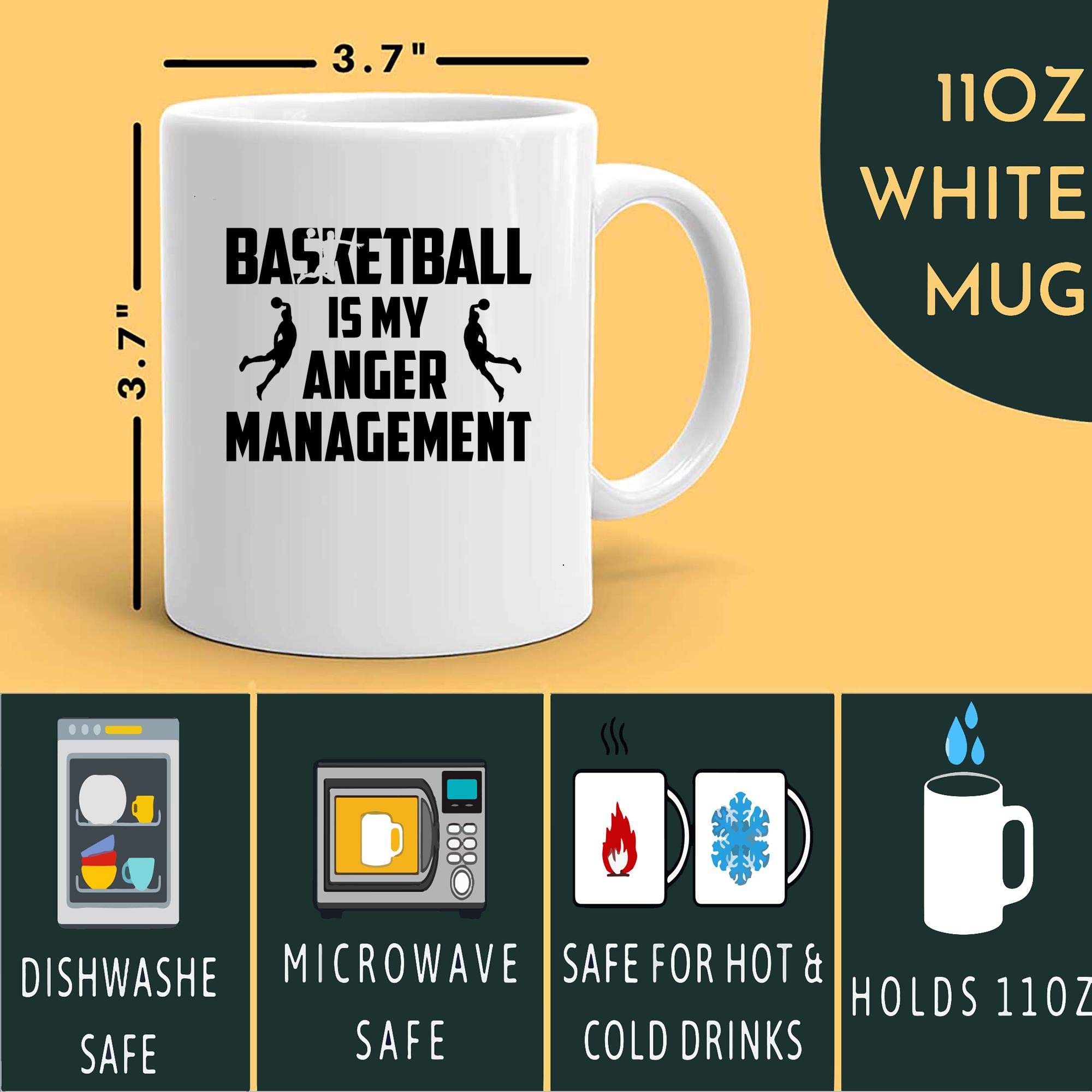 11oz Basketball Mug Cup - Perfect Gift for Basketball Players & Fans - Great for Coffee, Tea & Office Use