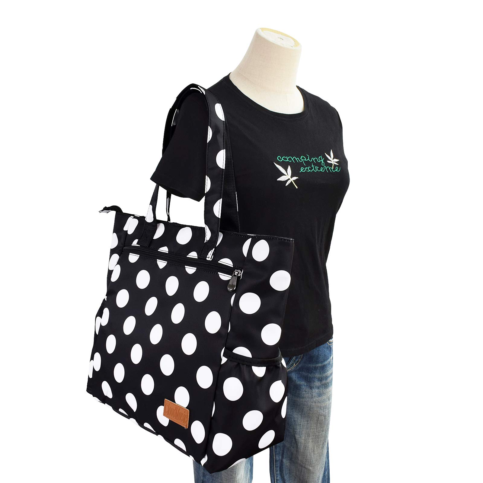 CLOUDMUSIC Large Waterproof Shoulder Tote Bag for Women - Perfect for Nurses, Teachers, Work, Gym, Travel & Beach - Spacious & Durable Everyday Carryall