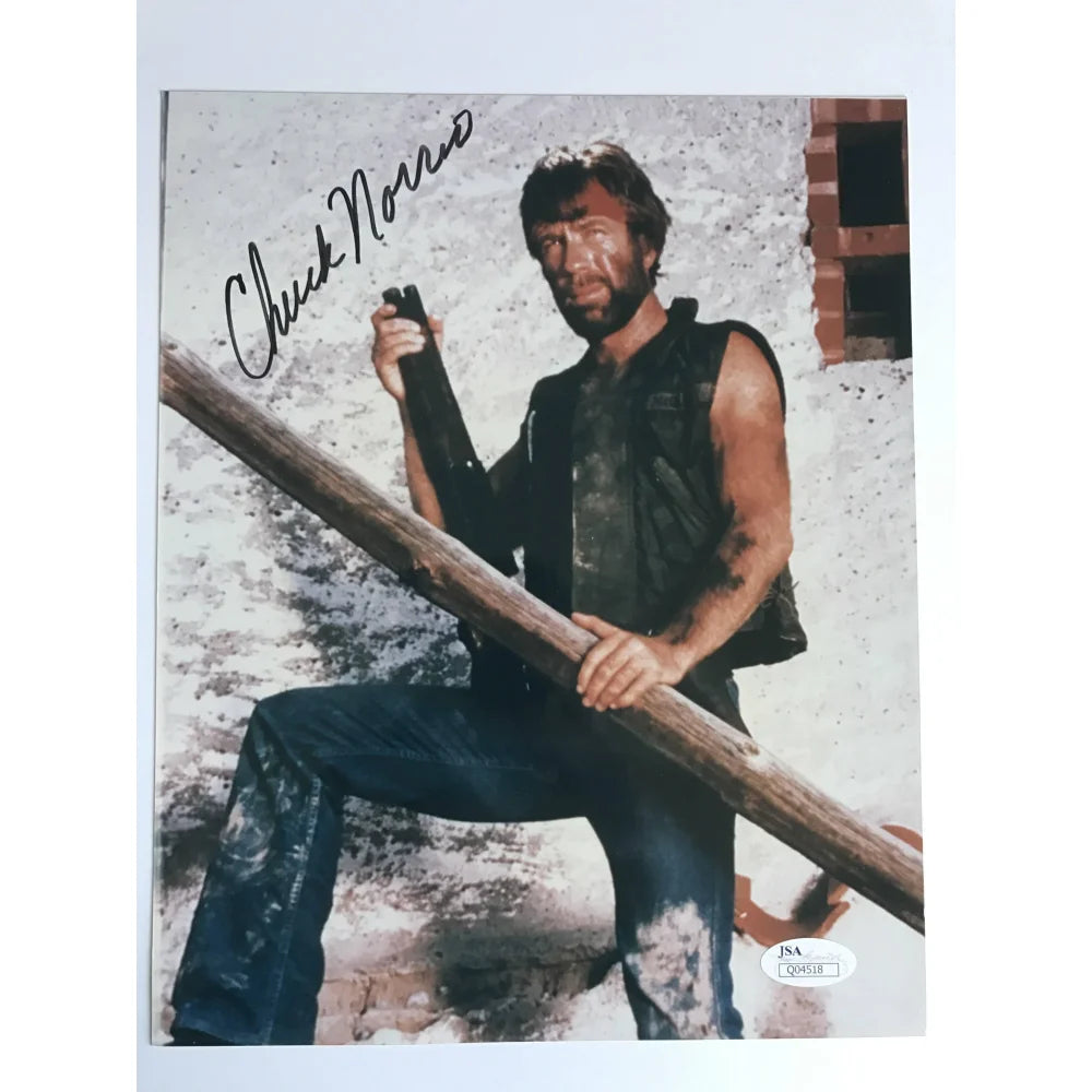 Chuck Norris Signed 8x10 Photo with JSA COA - Authentic Lone Wolf McQuade Autograph - Perfect for Movie Memorabilia Collectors and Action Film Fans