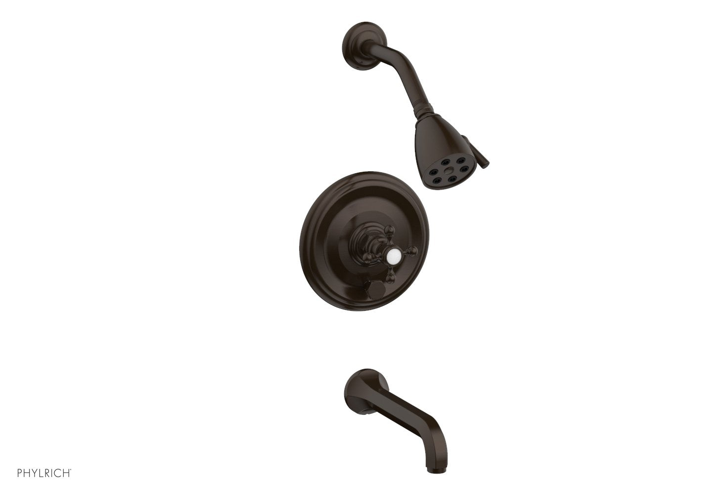 HEX TRADITIONAL Pressure Balance Tub and Shower Set 500 26 - Chrome Finish Bathroom Faucet for Modern Homes | Perfect for Master Bathrooms & Guest Suites