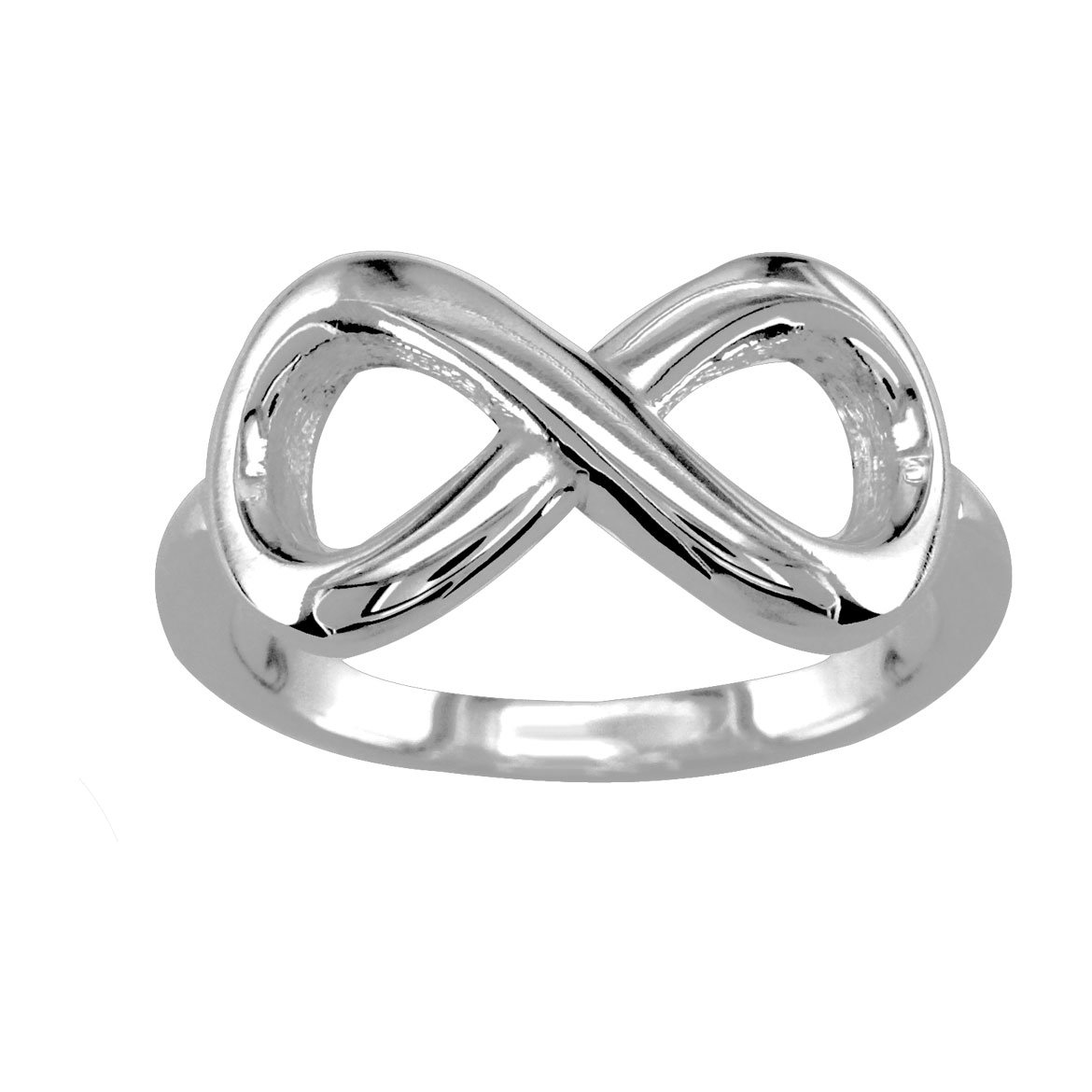 Sterling Silver Infinity Ring for Women - Elegant Wide Band Design, Perfect for Anniversary, Wedding, and Everyday Wear