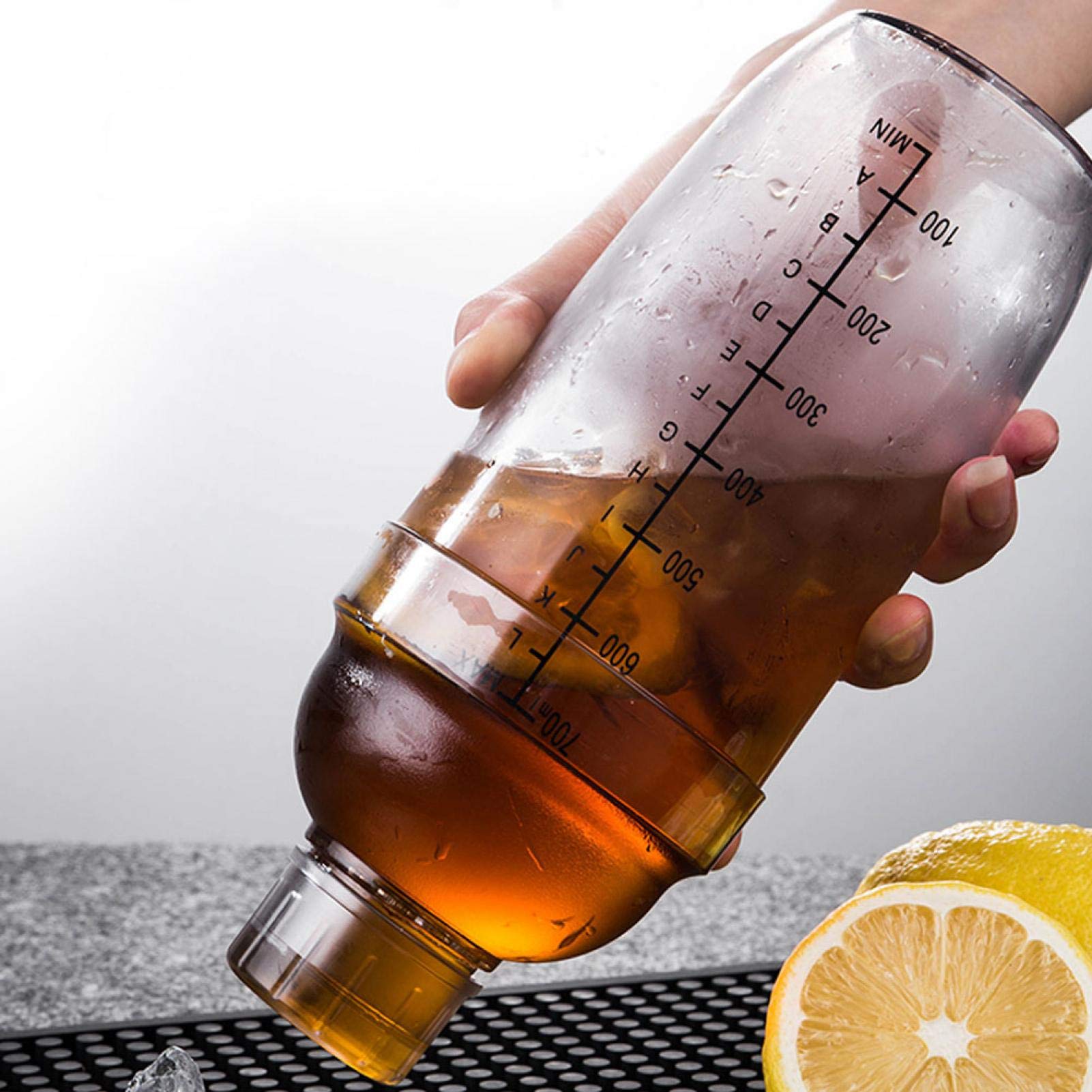 700ml Plastic Shaker Cup with Scale - Multi-Purpose Mixing Bottle for Protein Shakes, Cocktails, Juice & Wine - Perfect for Home, Gym & Travel