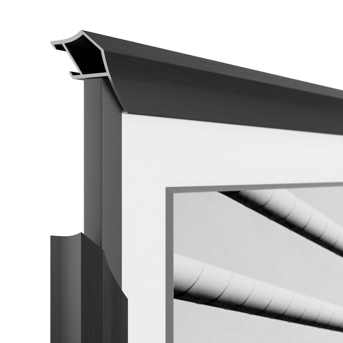Premium Anodized Black Alloy Prismatic Bezel for Samsung Frame TV - Durable & Stylish TV Frame Trim for Modern Home Decor & Living Room Aesthetics