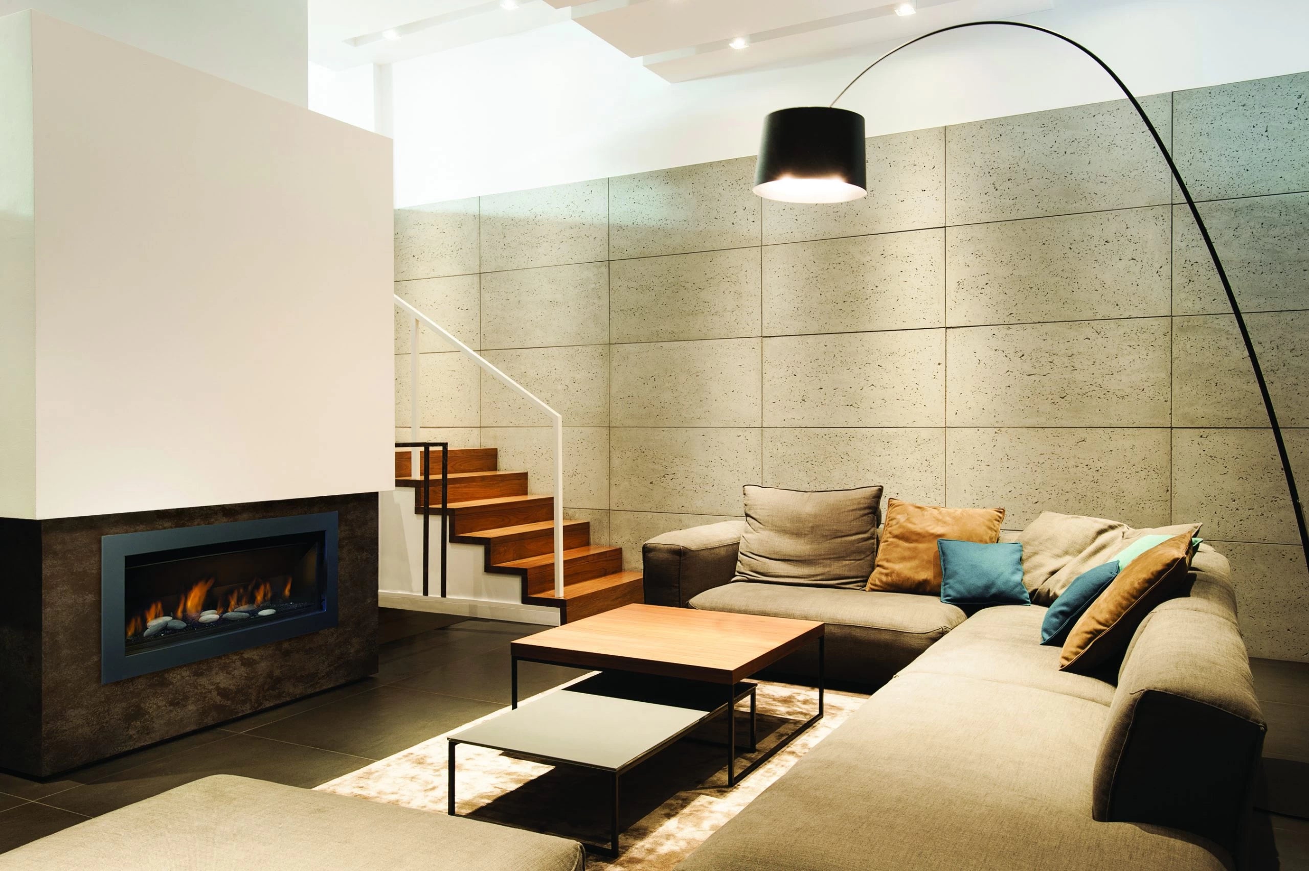 Sierra Flame Lamego 45 Zero Clearance Contemporary Electric Fireplace with Remote Control - Perfect for Living Room, Bedroom, and Office Heating