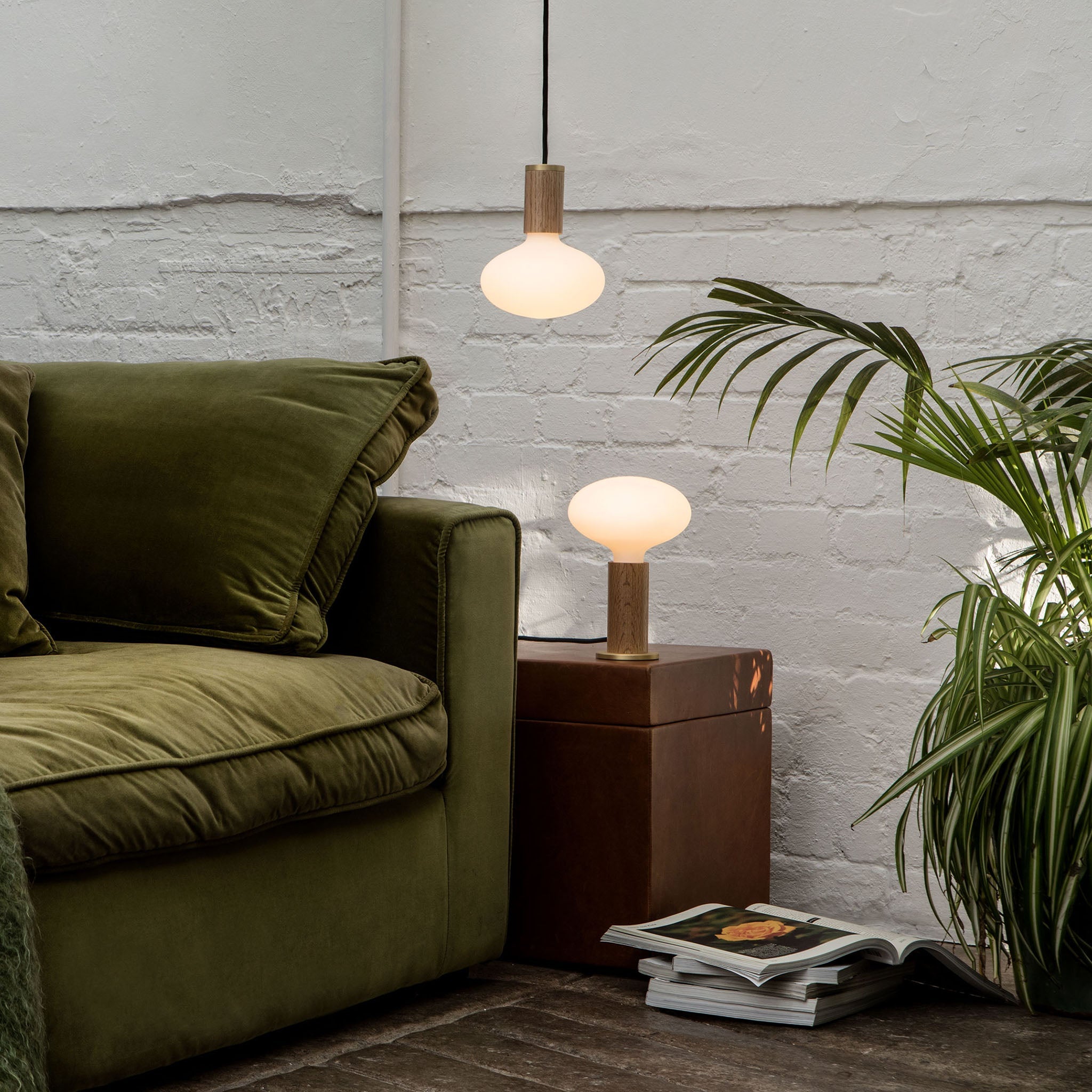 Modern Oval Dim to Warm Pendant Light - Natural Oak Wood Finish - Perfect for Kitchen Island, Dining Room & Bedroom Lighting