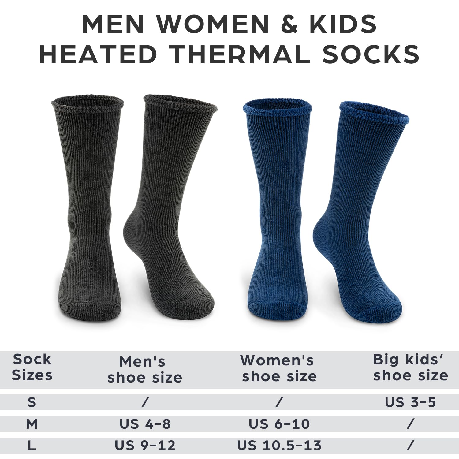 DG Hill Winter Thermal Socks for Men & Women - Insulated Warm Socks for Cold Weather, Snow & Outdoor Activities - Thick Heated Socks for Hiking, Skiing & Winter Sports