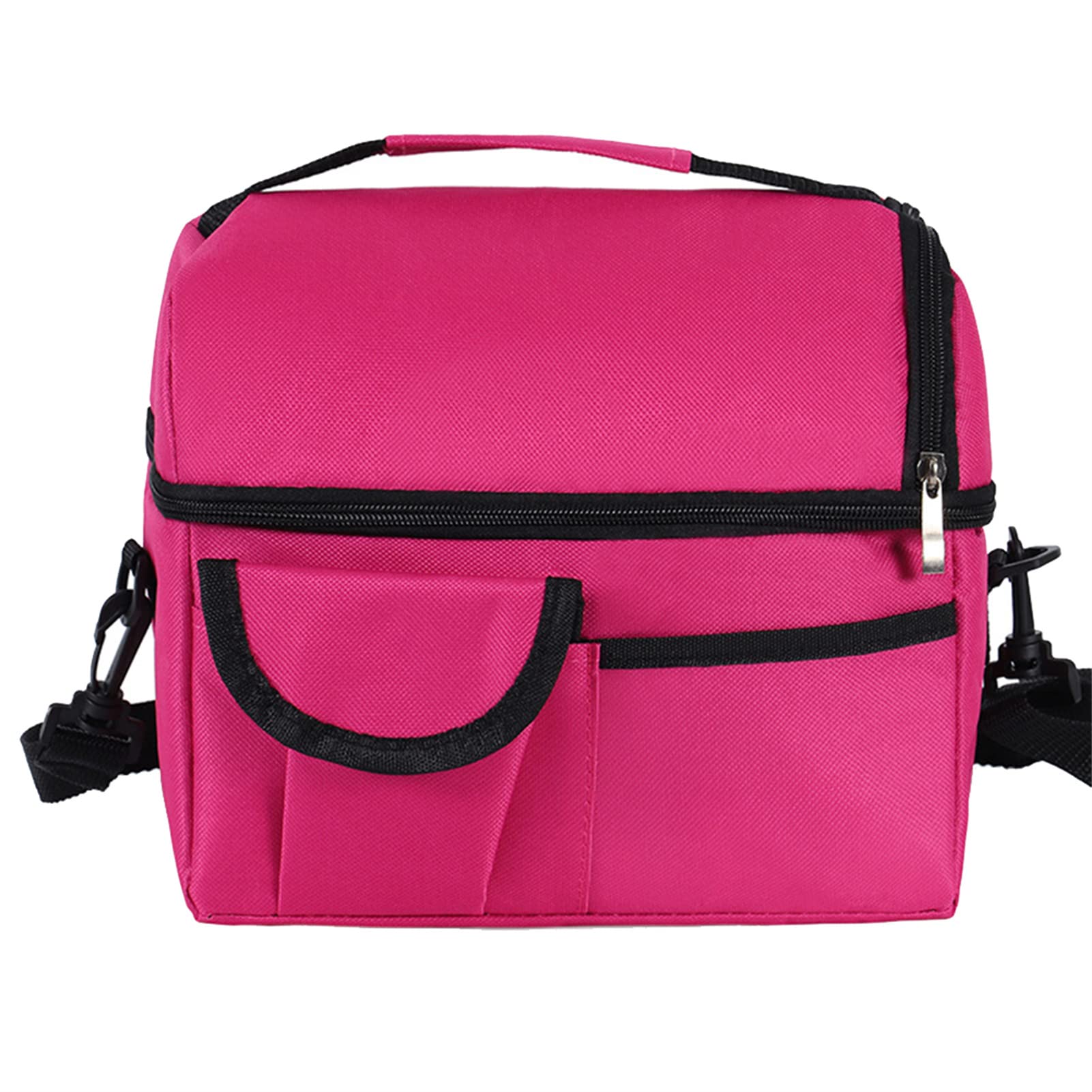Large Insulated Leak-Proof Lunch Bag - Double Layer Thermal Food Cooler for Work, School & Picnics - Ice Bag for Breast Milk Storage & Meal Prep - Spacious Leakproof Insulated Tote with Bottle Pocket