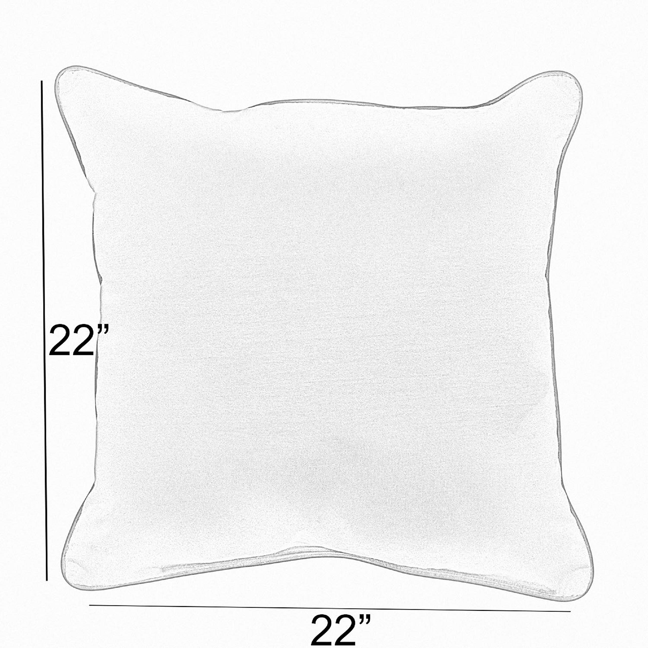 Sorra Home x Sunbrella - 2-Pack Square Throw Pillows, Cabana Classic Stripes & Aruba Patterns - Water-Resistant Outdoor Cushions for Patio, Poolside & Garden Decor
