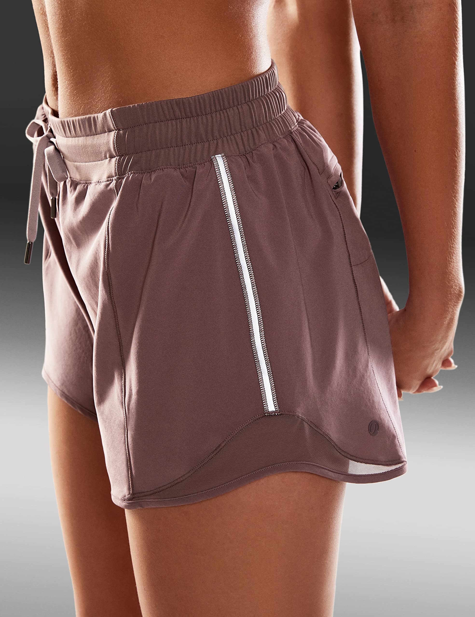 CRZ YOGA Women's Running Shorts with Zip Pocket - 4