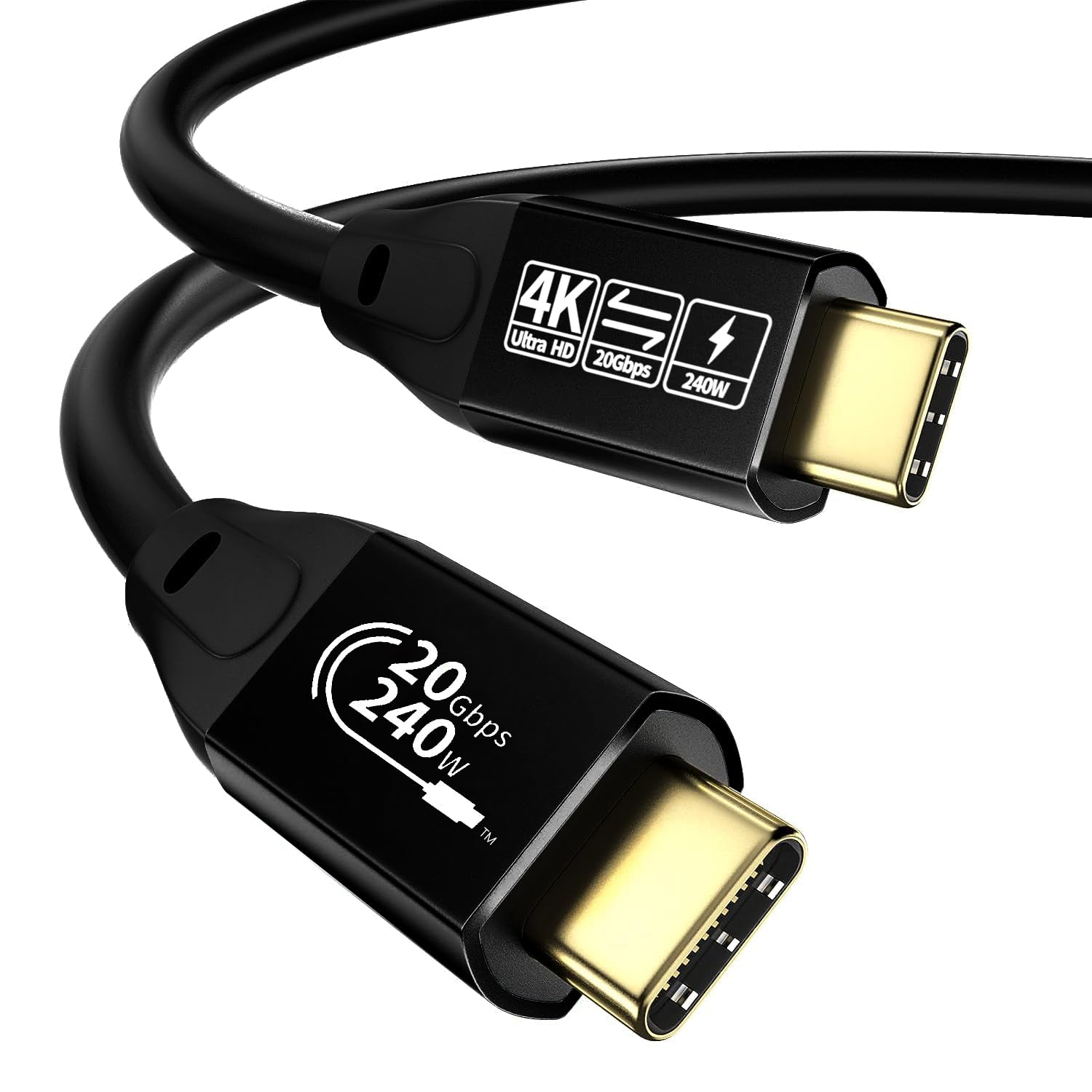 YIWENTEC USB C to USB C Cable 3.2 Gen 2×2, 20Gbps Fast Charging & Data Sync, 240W PD 48V/5A, 4K@60Hz Video Transfer, 3M/10ft - Perfect for MacBook Pro, Galaxy S23, iPad Pro & Gaming Laptops