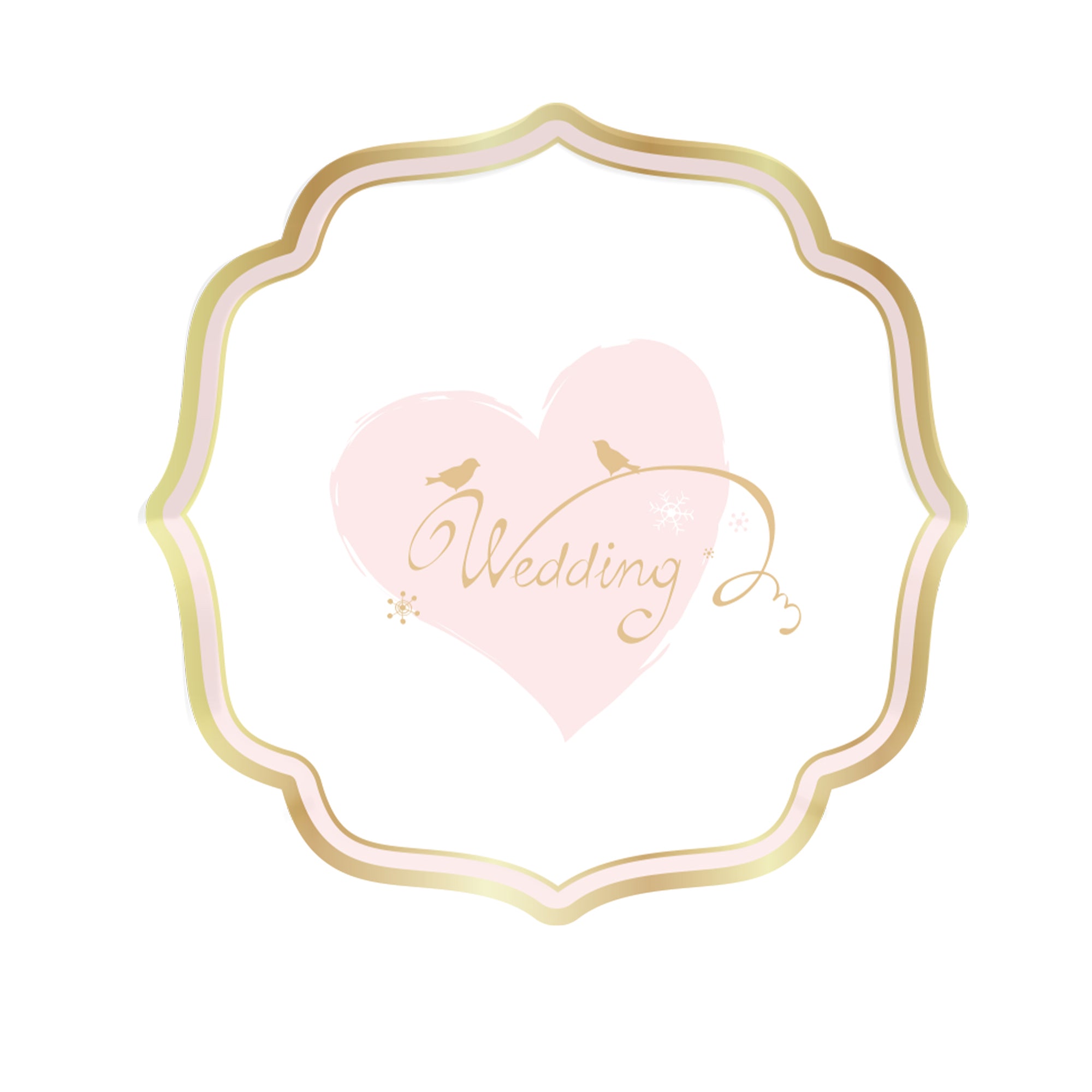 Blushing Hearts Large 9 Inch Disposable Paper Plates - 8 Count Pack - Perfect for Birthday Parties, Picnics & Family Gatherings