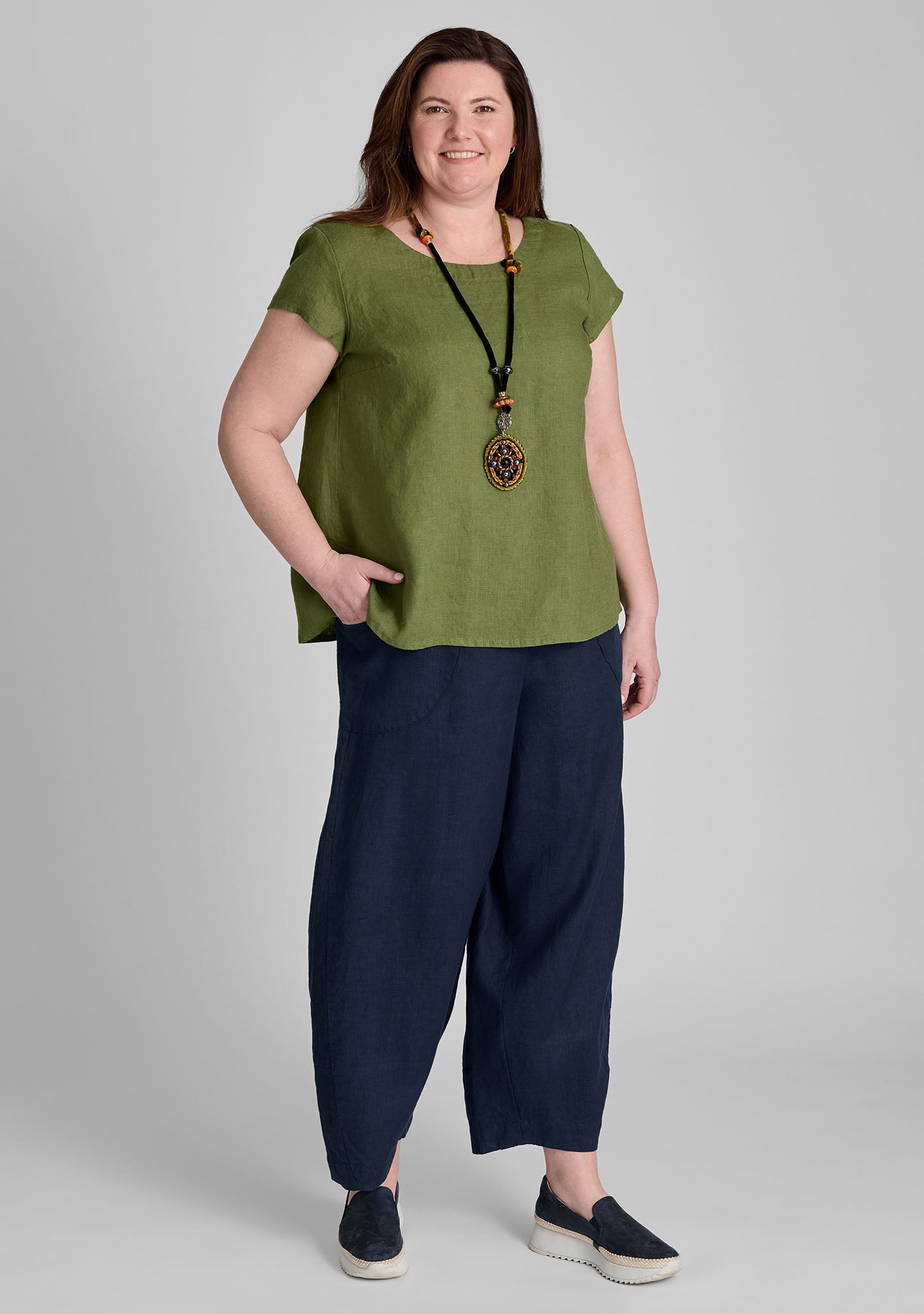 Tuck Back Tee - Soft Linen T-Shirt for Women | Casual & Comfortable Summer Top | Perfect for Beach, Travel & Everyday Wear