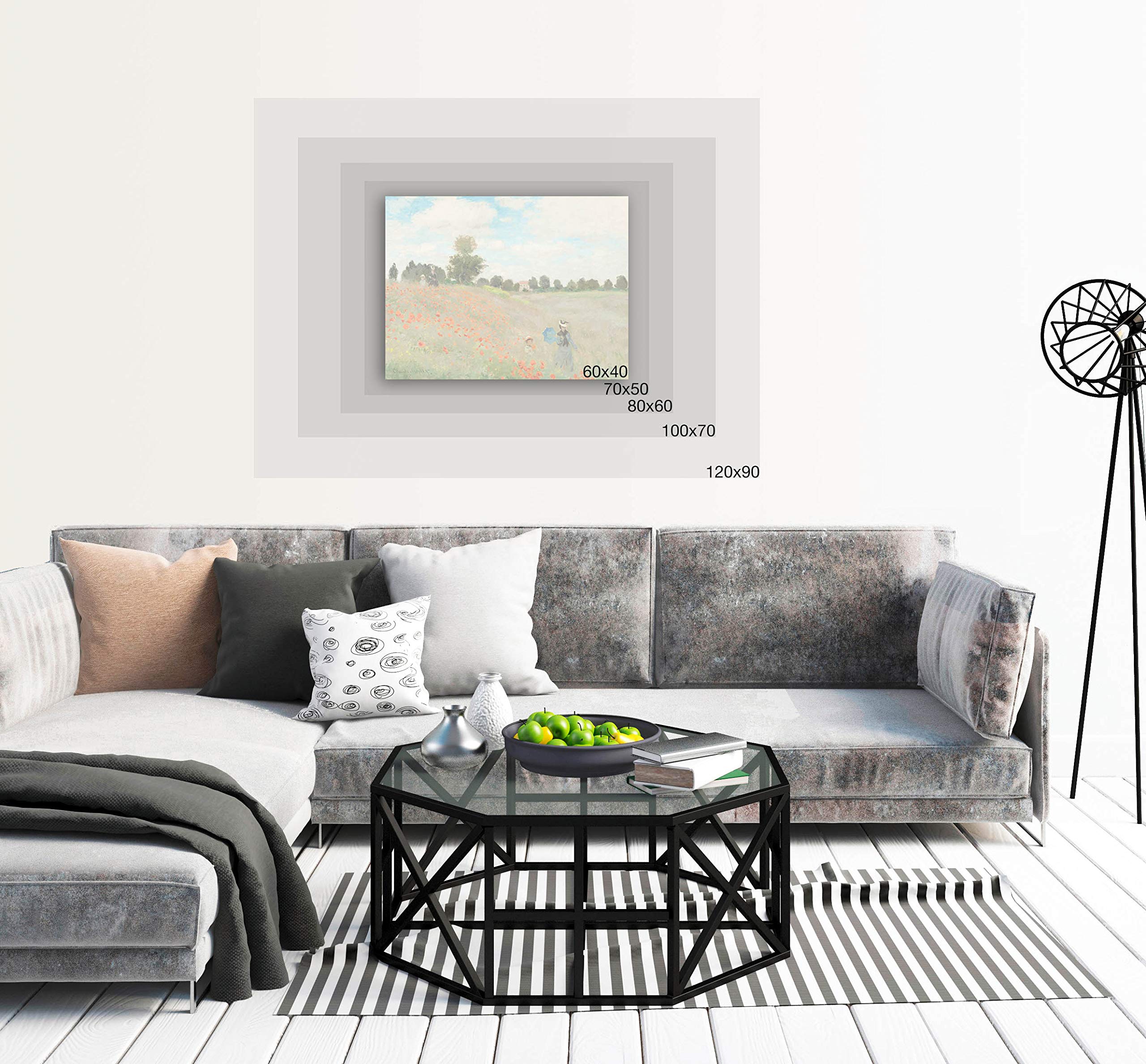 Masterfunk Collective Graffiti & Street Art Canvas Print - Romance in The Rain Wall Decor - 80x60 cm Modern Art for Living Room, Bedroom & Office