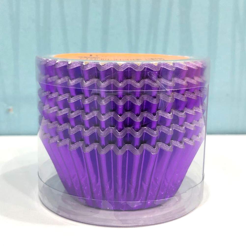 Premium Lavender Purple Foil Cupcake Liners - 120 Count Standard Baking Cups for Birthday Parties, Baby Showers & Wedding Decorations - Elegant Baking Supplies for Muffins, Cupcakes & Dessert Displays