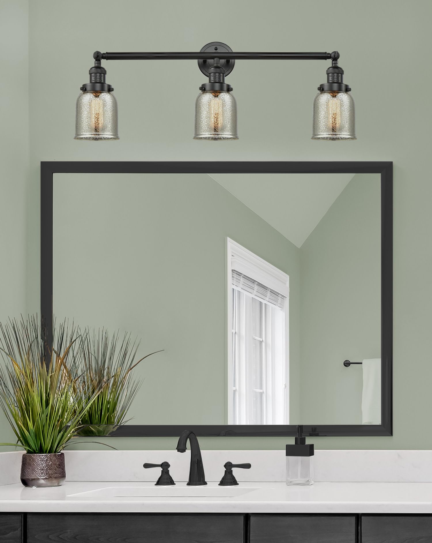 Innovations 205-OB-S-G52 3-Light Adjustable Bathroom Vanity Light Fixture in Oil Rubbed Bronze - Perfect for Modern Bathroom, Powder Room & Spa Decor