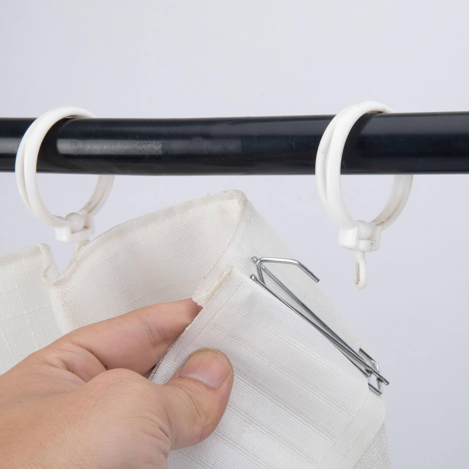 Premium 6.56 Yards Pinch Pleat Curtain Tape with 15 Stainless Steel 4-Prong Hooks - DIY Pinch Pleat Drapery Kit for Custom Window Treatments - Perfect for Living Room, Bedroom & Home Decor