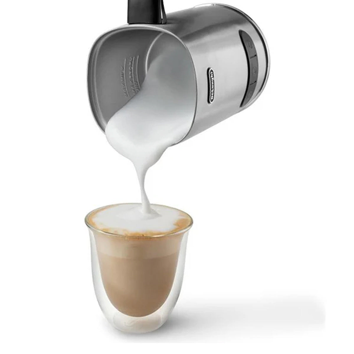 DeLonghi EMF3M Automatic Milk Frother for Lattes & Cappuccinos - Electric Milk Steamer & Warmer for Coffee, Hot Chocolate & Matcha - Perfect for Home & Office Use