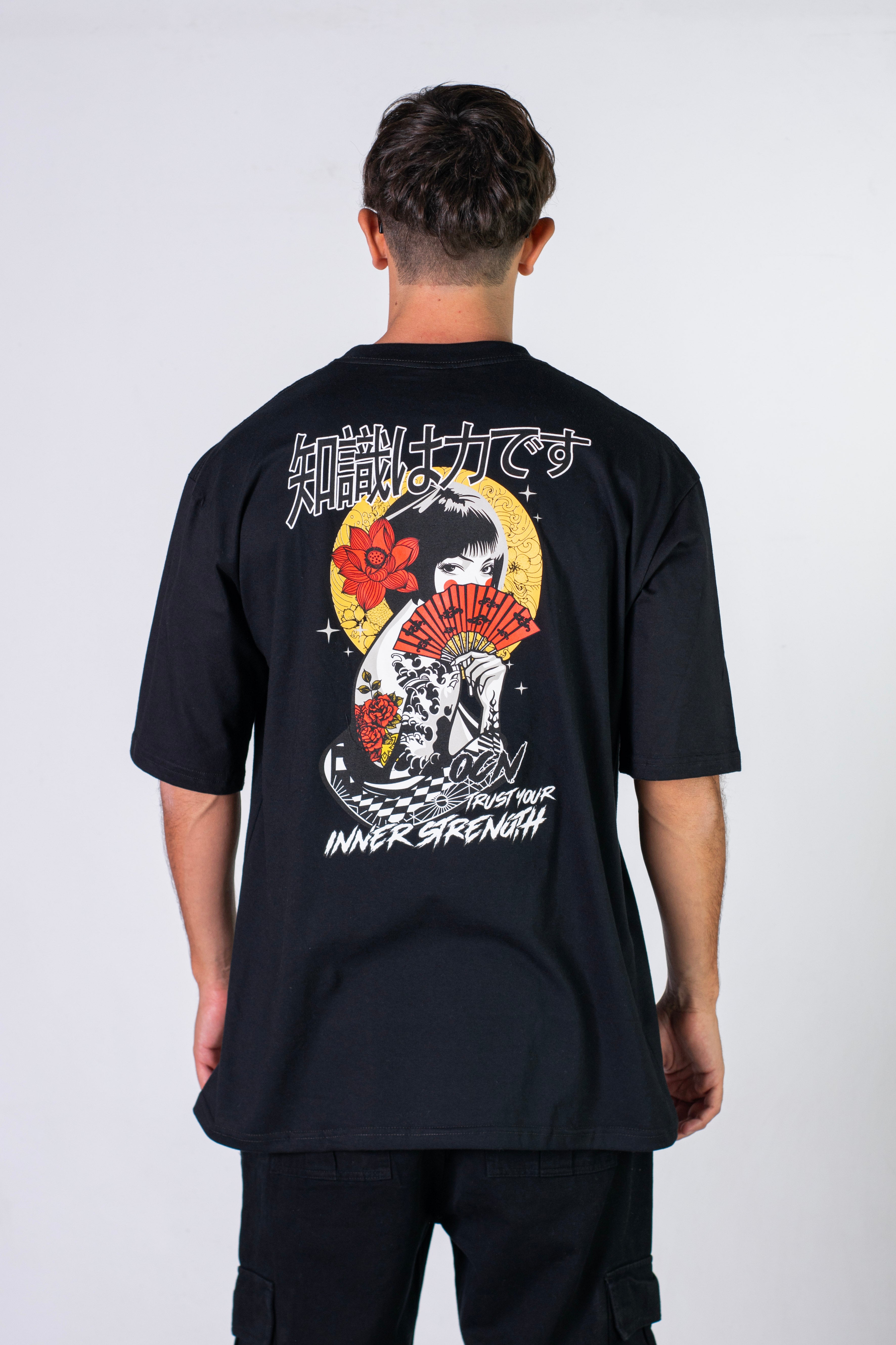 Men's Ocn Orian Black T-Shirt - Comfortable Cotton Tee for Casual Wear, Gym & Everyday Outfits