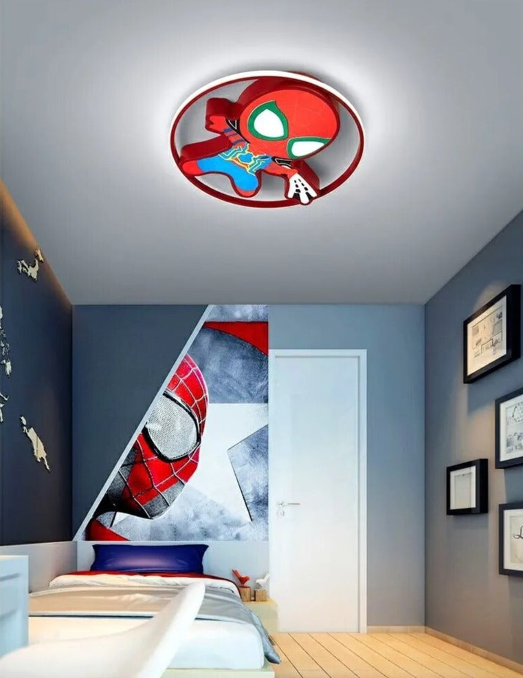Spiderman Ceiling Light for Kids - Superhero Themed LED Night Light for Bedroom, Nursery & Playroom - Perfect for Boys & Girls Room Decor