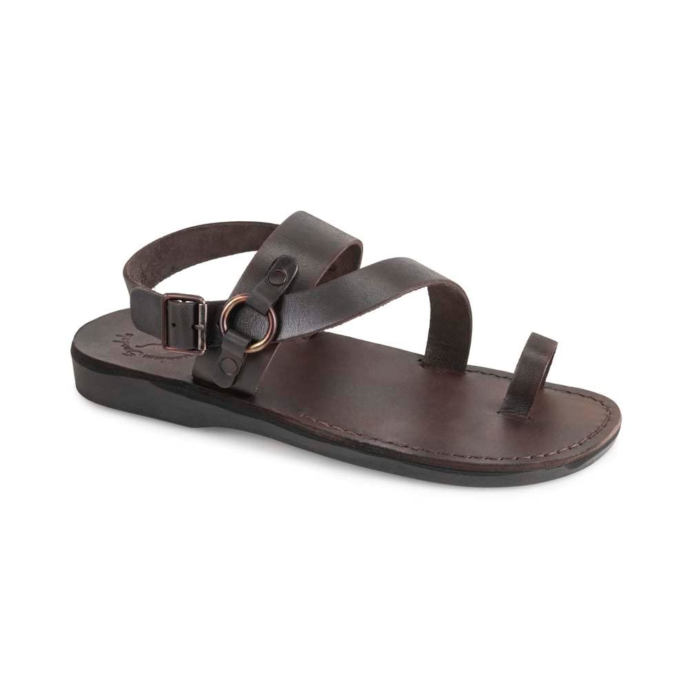 Gabriel Men's Leather Toe Loop Sandals - Comfortable Casual Slide Sandals for Summer, Beach, and Outdoor Walking