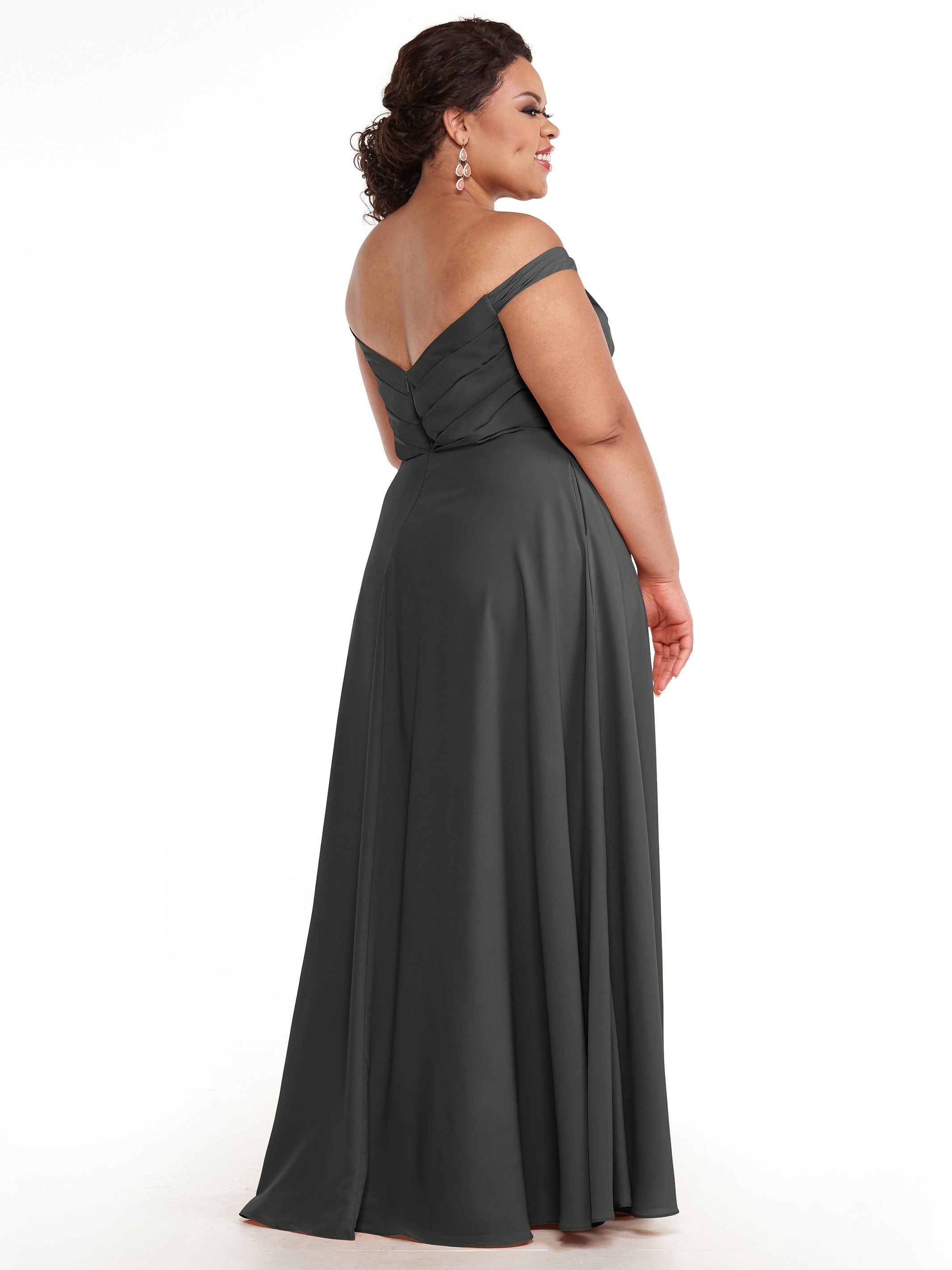 Elegant 83018 Stretch Chiffon Bridesmaid Dress with Pleated Sweetheart Neckline - Perfect for Weddings, Formal Events & Special Occasions