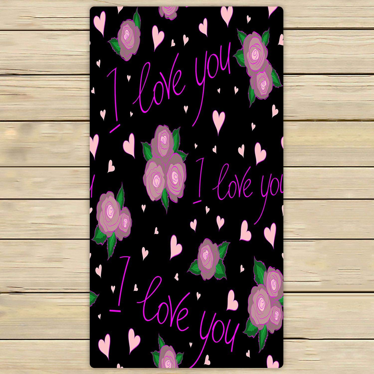ABPHQTO Exotic Flower Pattern Doodle Beach Towel - 30x56 Inch Large Bath Towel for Pool, Spa, Travel & Outdoor Activities | Quick Dry & Soft for Swimming, Yoga, Gym & Vacation Use