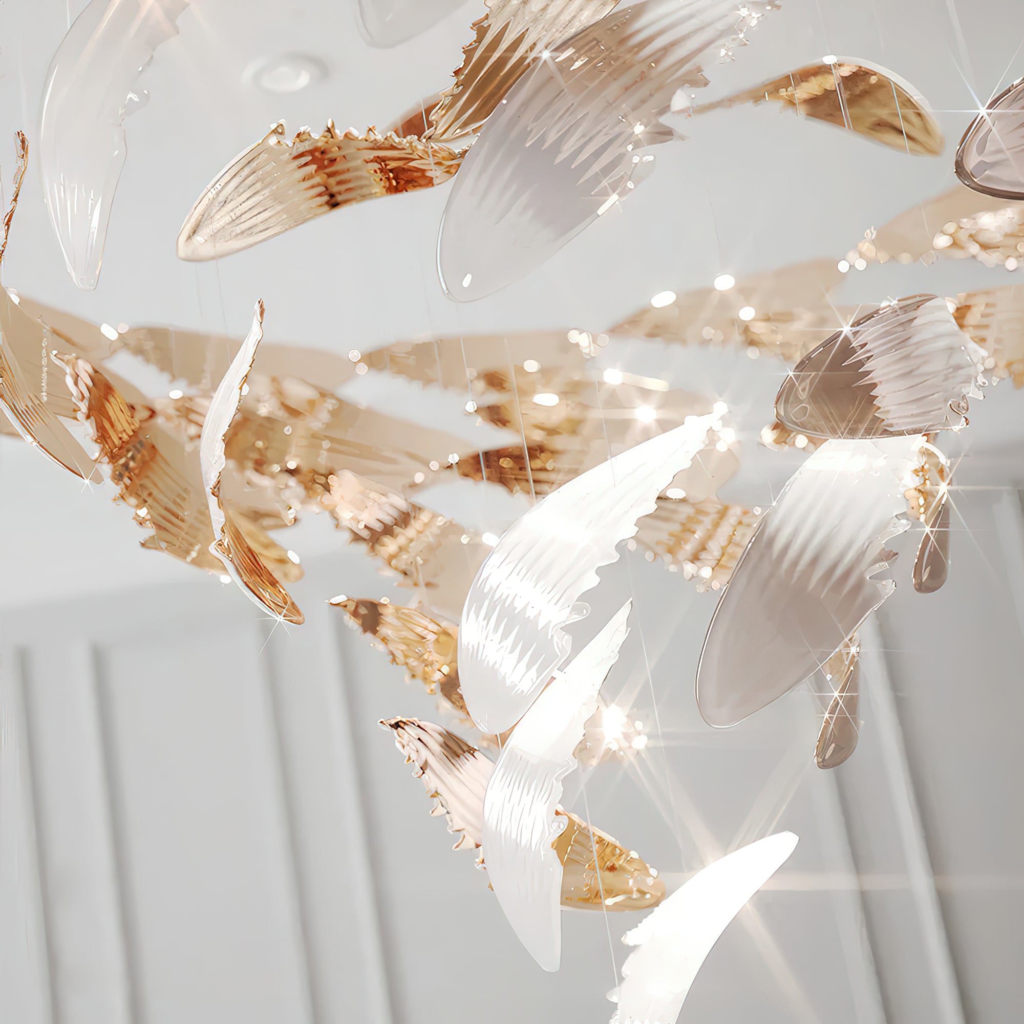 Bennett Chandelier - Modern Crystal Ceiling Light Fixture for Dining Room & Living Room | Elegant Home Decor Lighting for Wedding & Bedroom