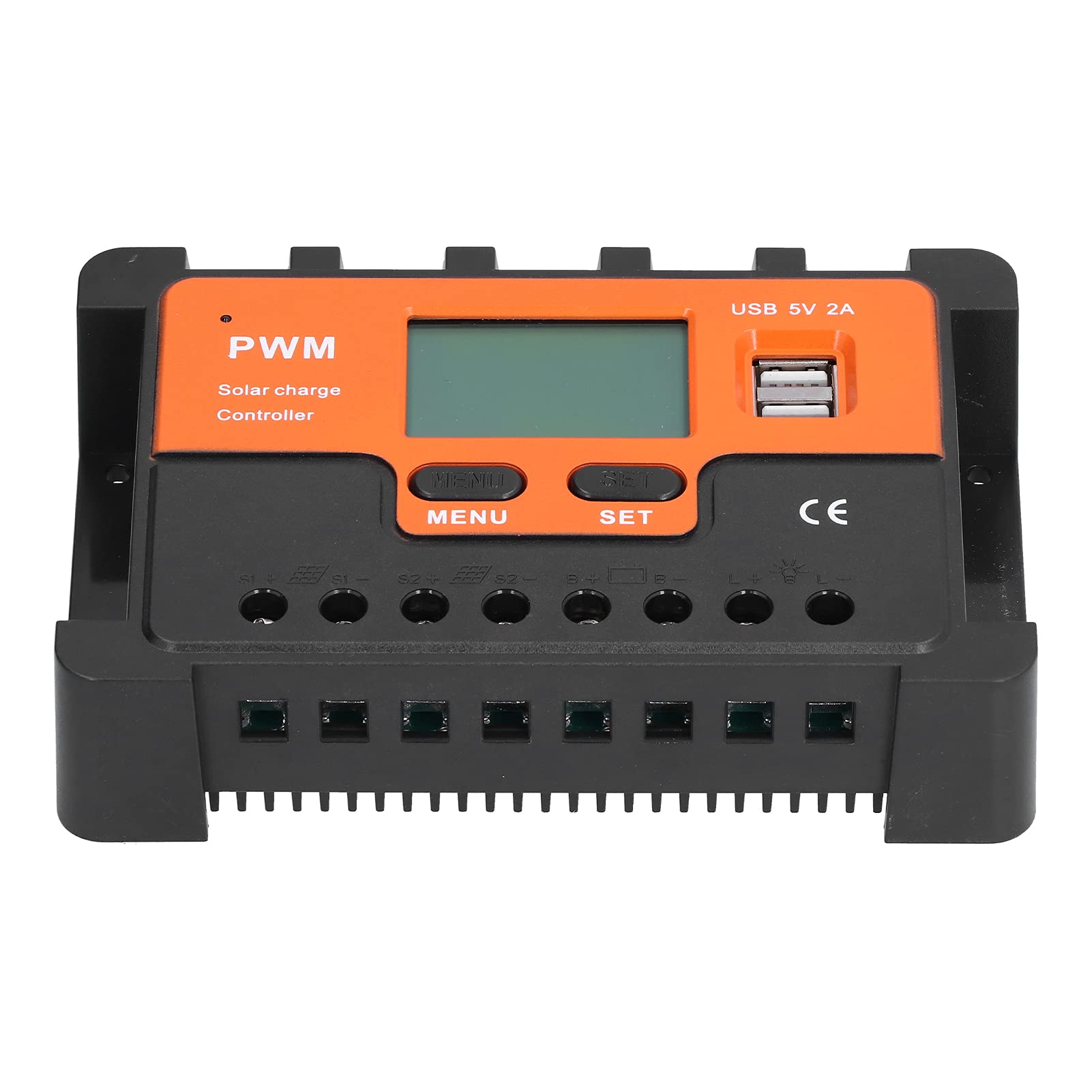 CHICIRIS Solar Charge Controller - Dual USB, Fireproof Alloy for Industrial & Commercial Use
