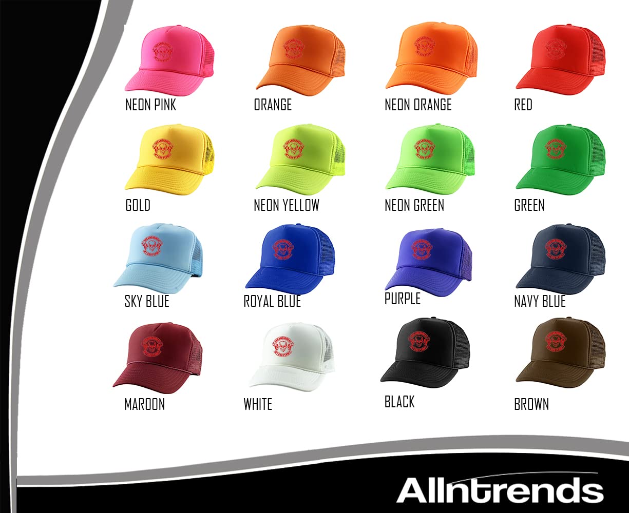 ALLNTRENDS 2nd Amendment Trucker Hat - Adjustable Skull Embroidery Gun Cap for Men & Women | Perfect for Shooting Range, Hunting, Outdoor Activities & Patriotic Events