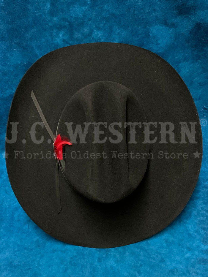 Resistol RFQH60 254007 QH60 6X Black Felt Cowboy Hat for Men - Western Rodeo Riding & Outdoor Events