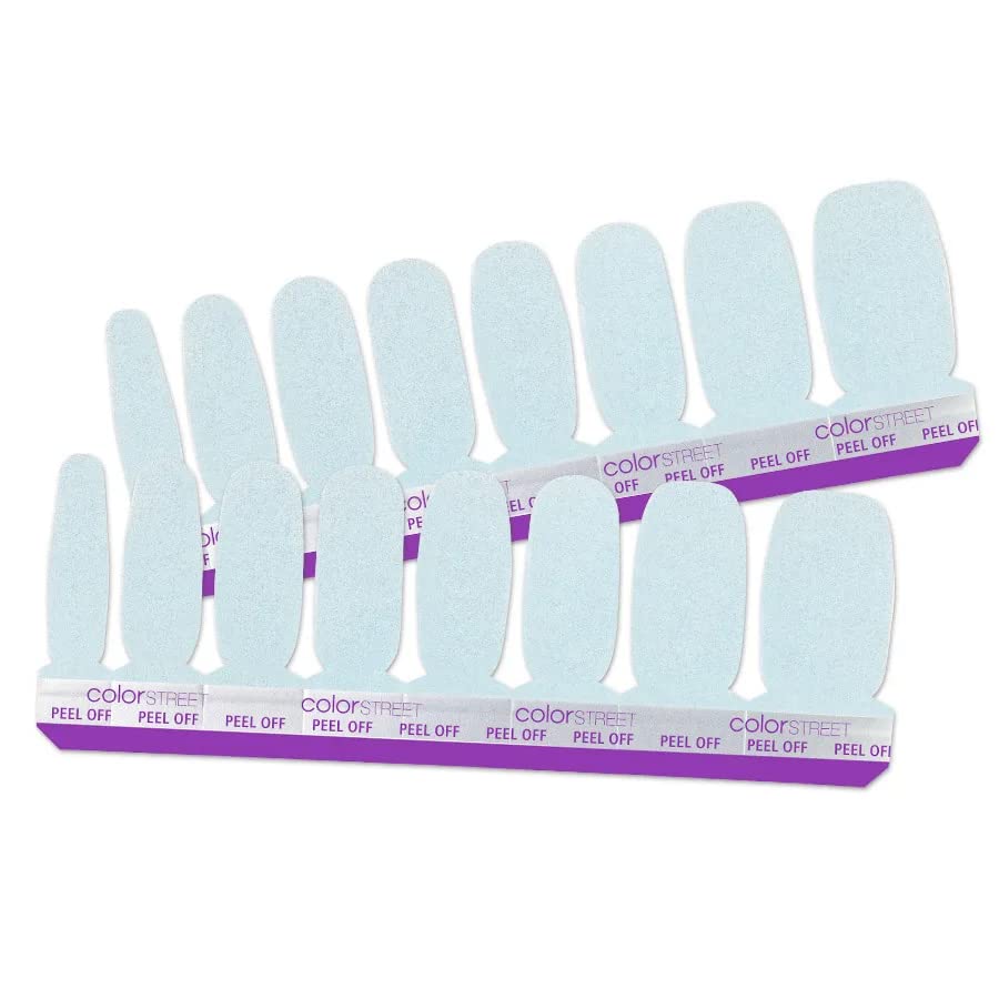Color Street Nail Strips - 'Toast From the Coast 2022' Collection | Crete-Inspired Clear & Blue Nail Polish Strips | Perfect for Vacations, Beach Trips & Summer Nail Art
