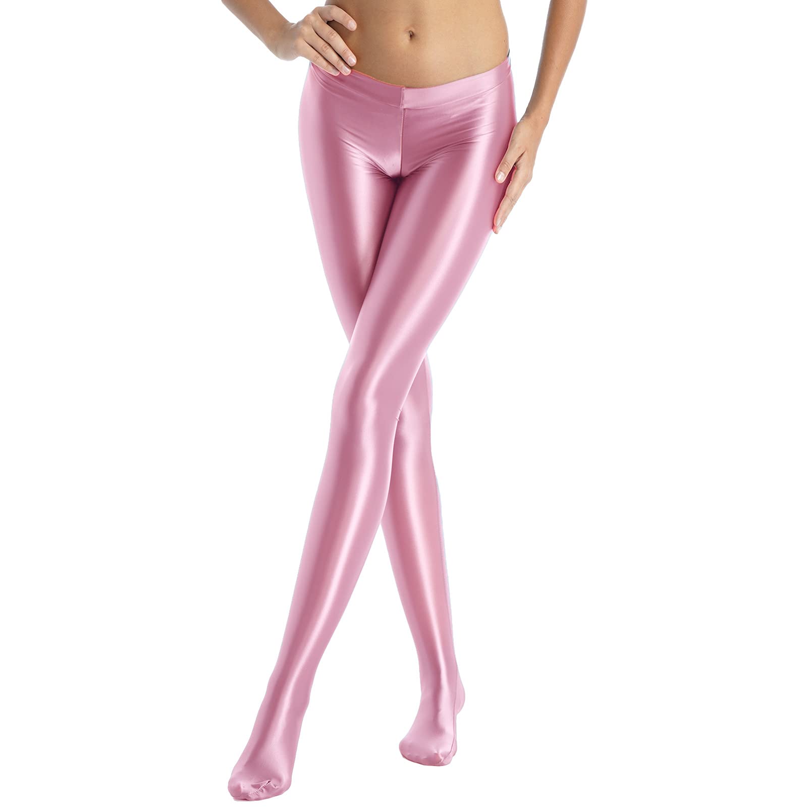 CHICTRY Women's Glossy Opaque Pantyhose - Sexy Shimmery Stockings for Yoga, Sports & Fitness - Comfortable Stretch Tights for Everyday Wear, Office, Party & Night Out