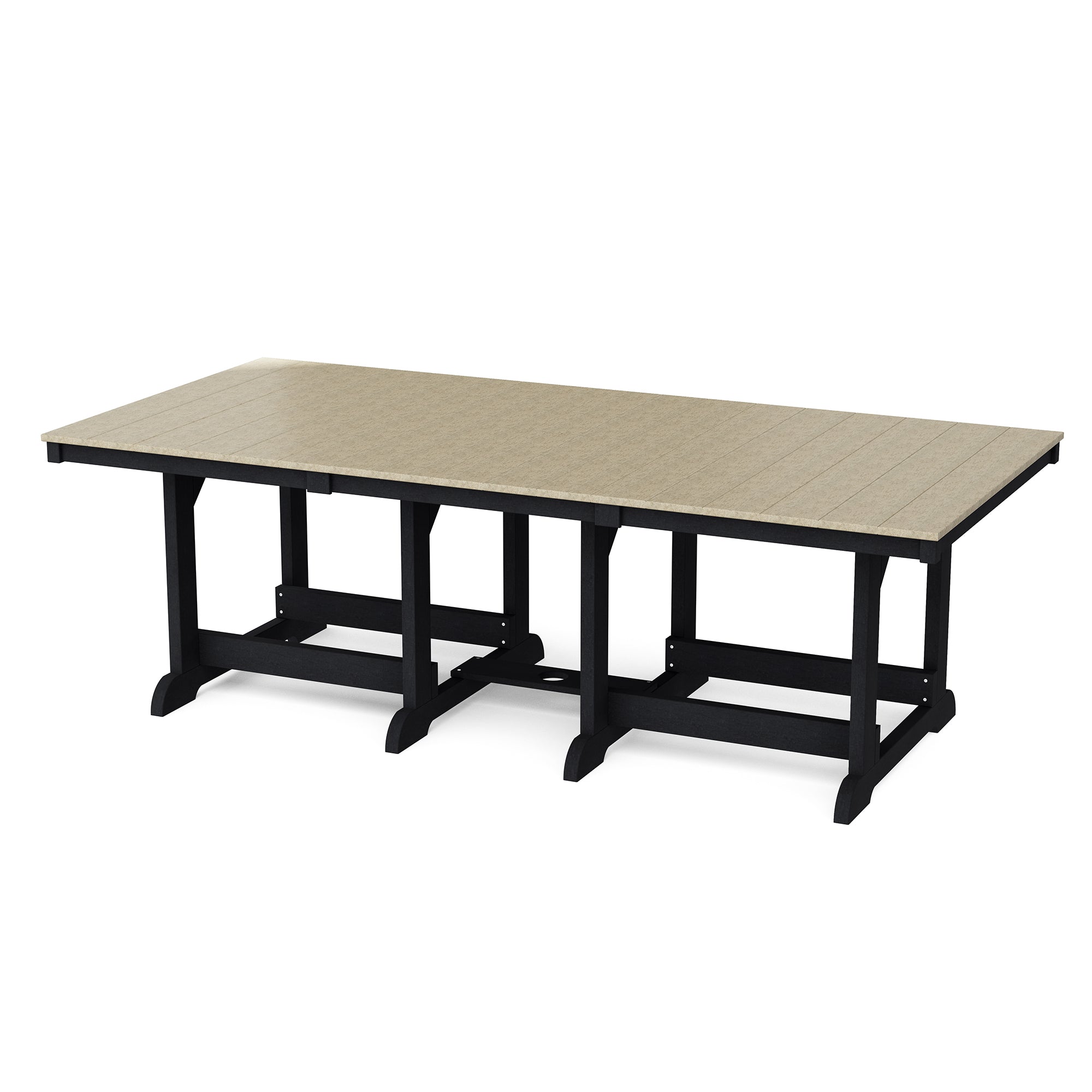 Heritage 44x96 Inch Solid Wood Dining Table - Large Farmhouse Style Dining Room Table for 8-10 People - Perfect for Family Gatherings & Dinner Parties